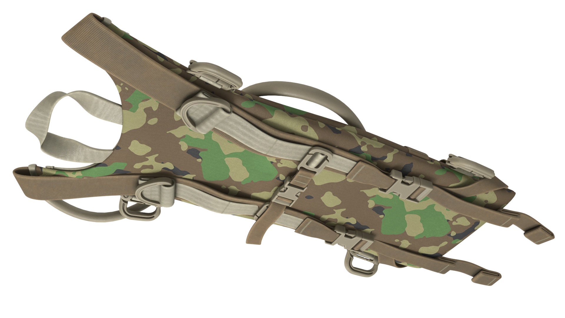 Hydration Backpack Carrier Camouflage Color Lying 3D model