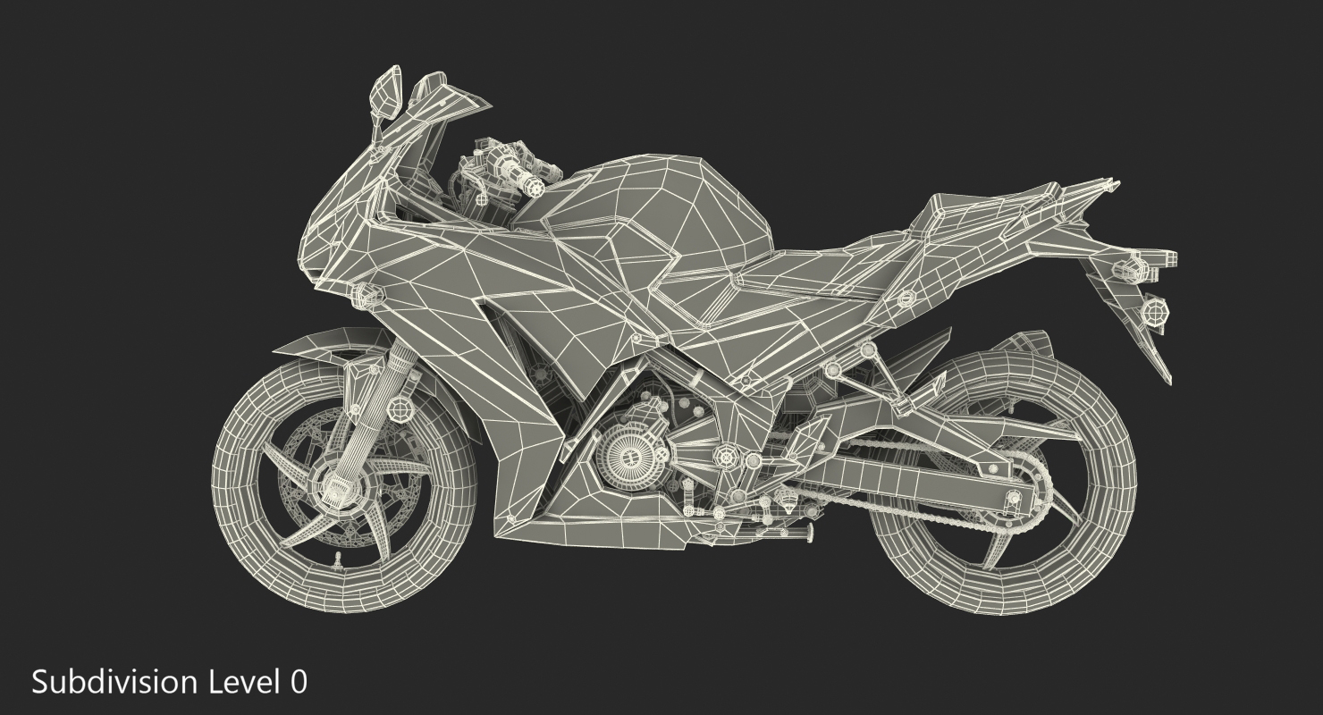 3D Honda CBR300R 2016 Lightweight Motorcycle