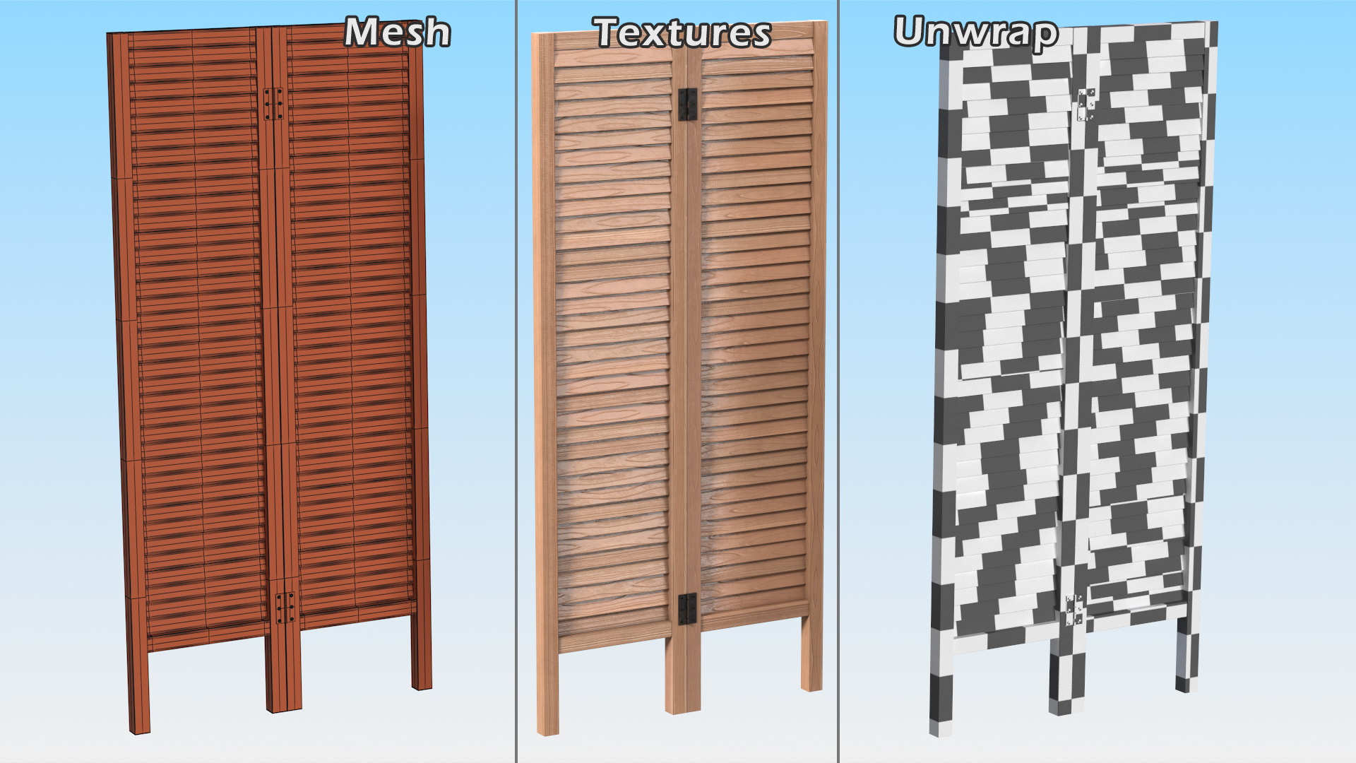 Wooden Room Panel 3D