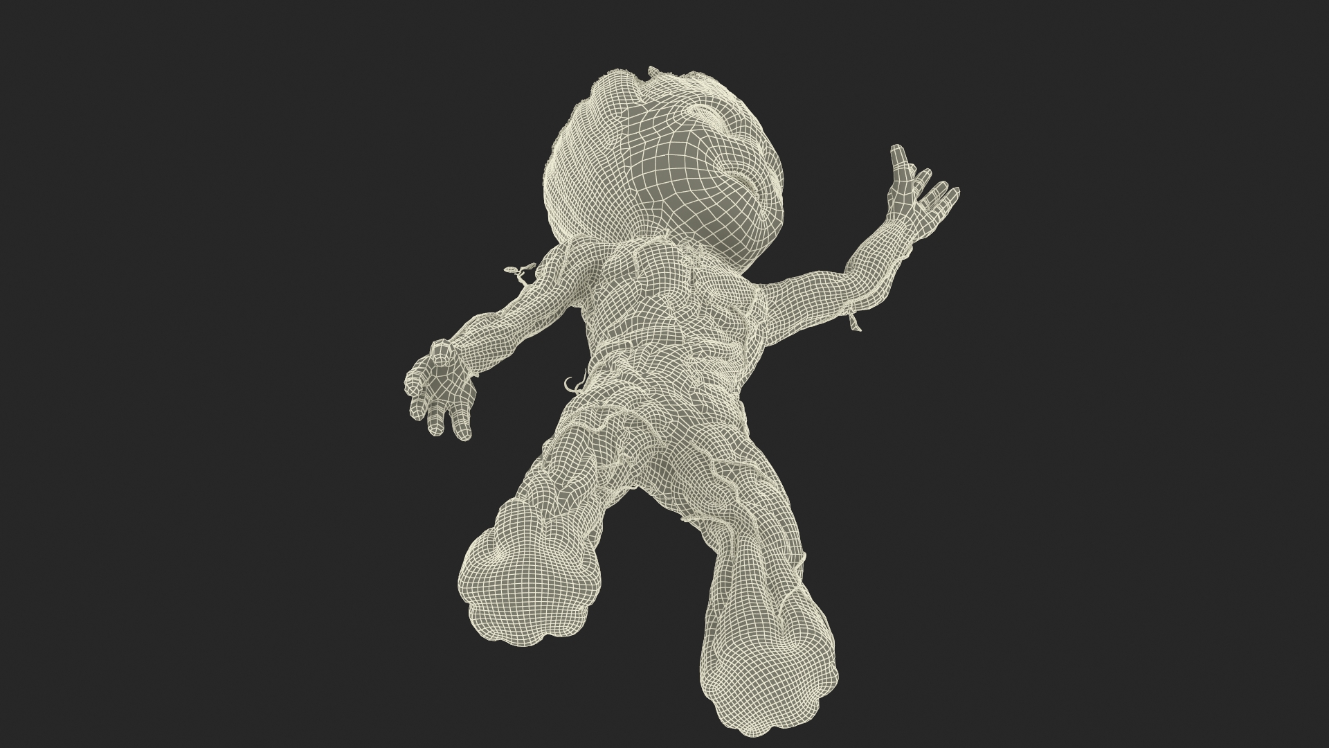 3D Groot Waving His Hand