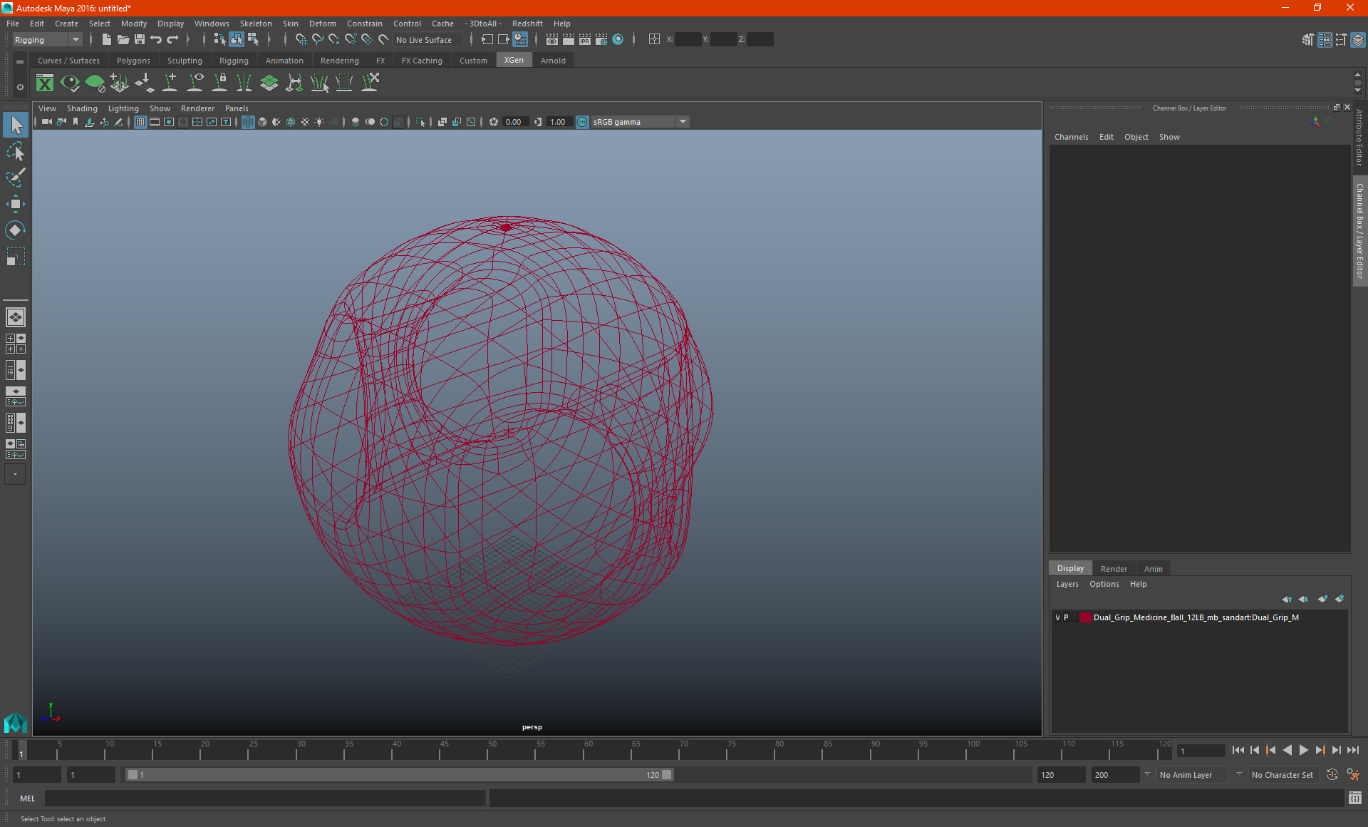 Medicine Ball Ritfit 8LB 3D model