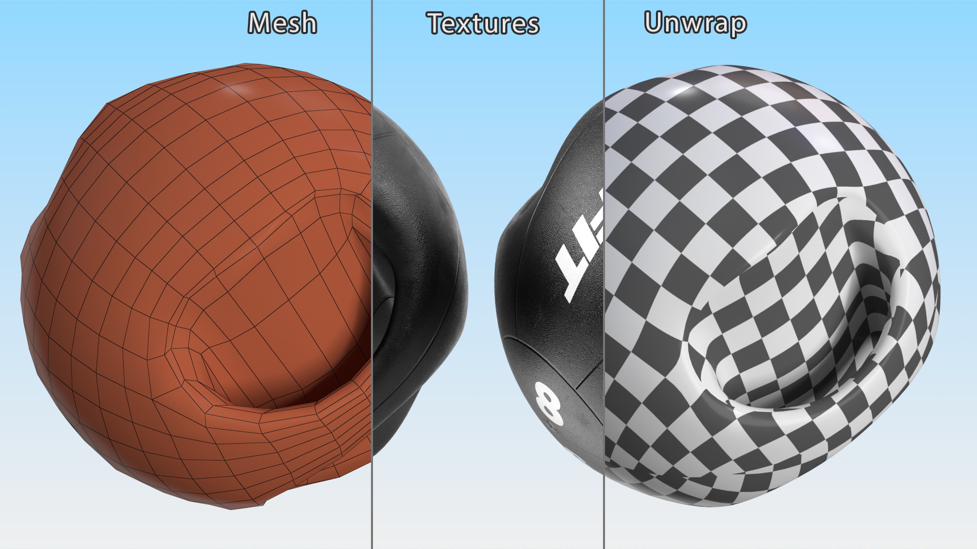 Medicine Ball Ritfit 8LB 3D model