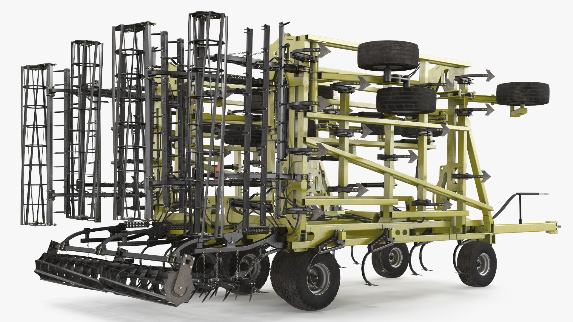3D model Seedbed Cultivator Rigged