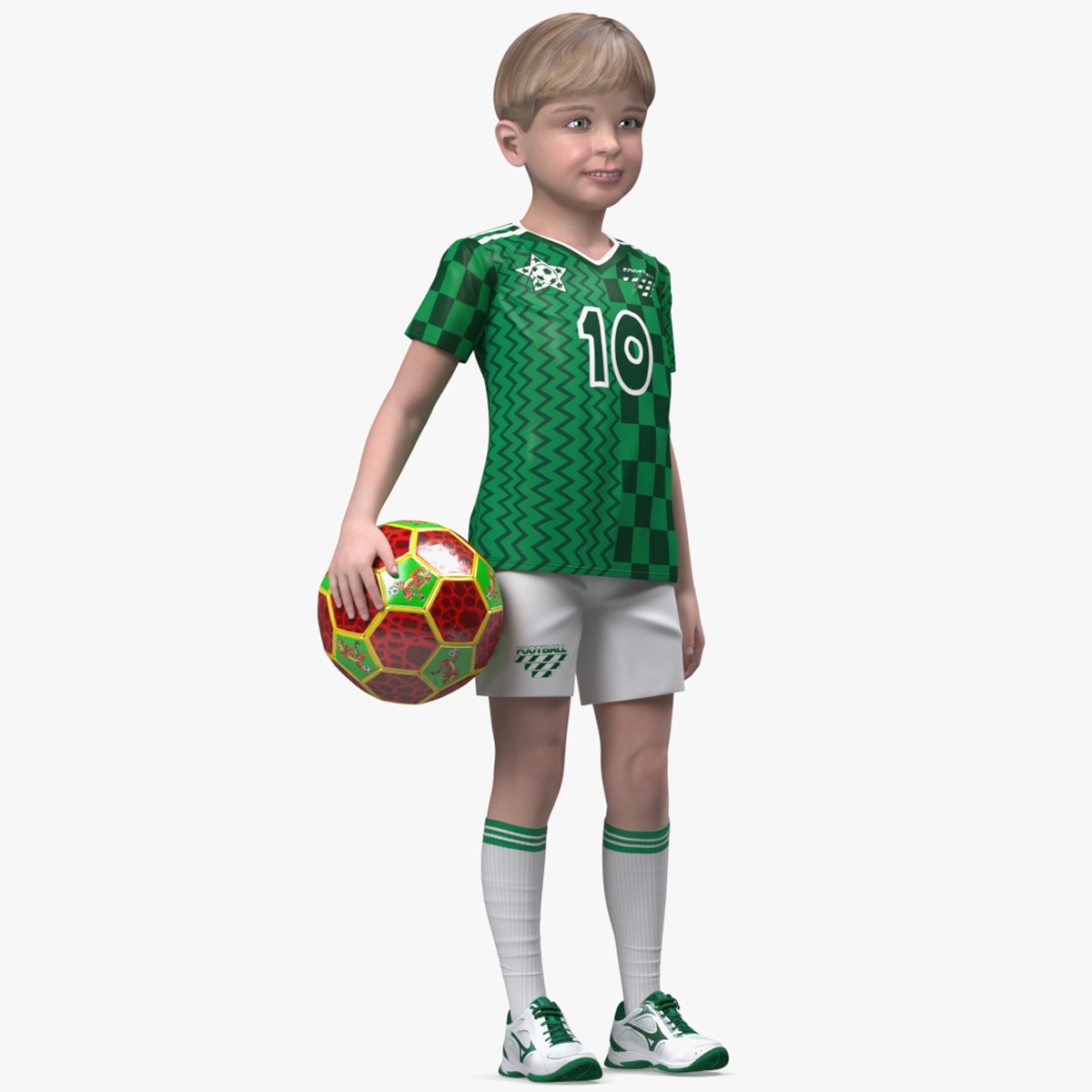 Child Boy Sport Style Rigged for Cinema 4D 3D