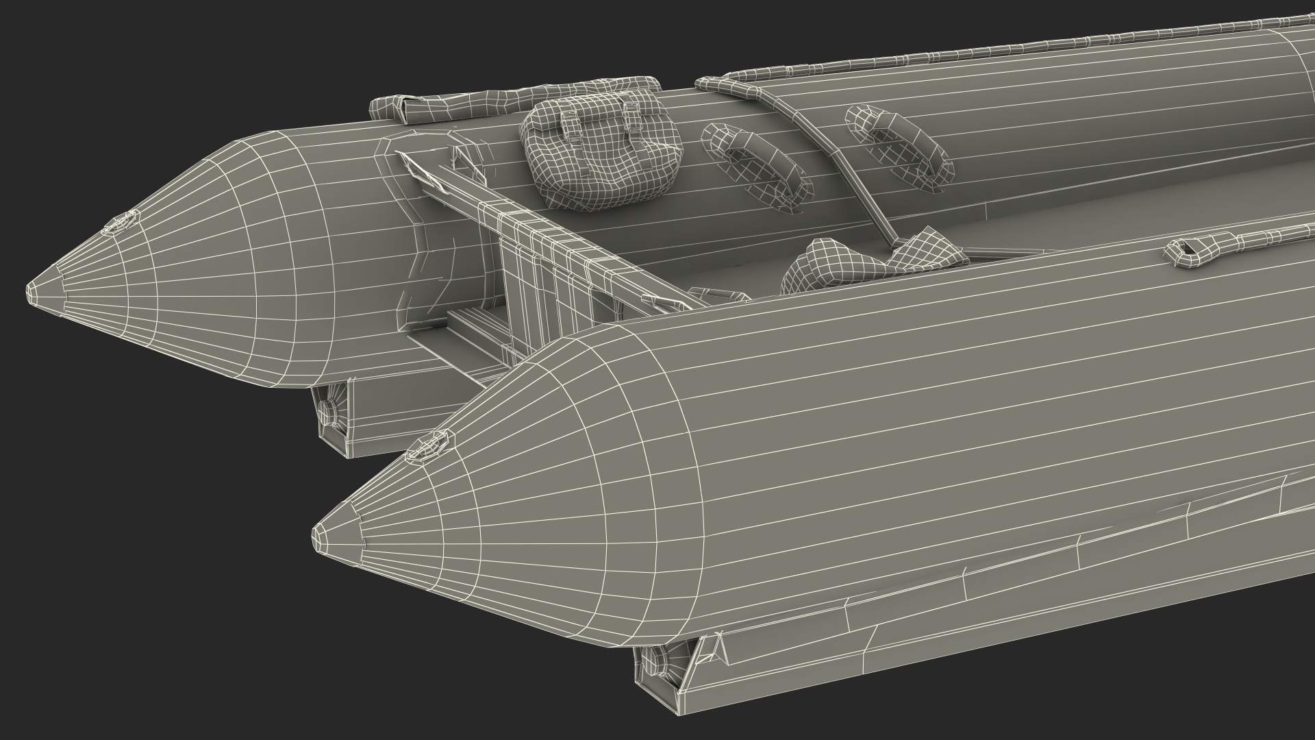 3D Racing Boat Gemini Zapcat F1 Grey model
