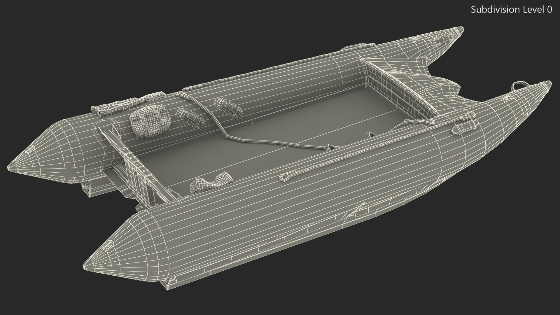 3D Racing Boat Gemini Zapcat F1 Grey model