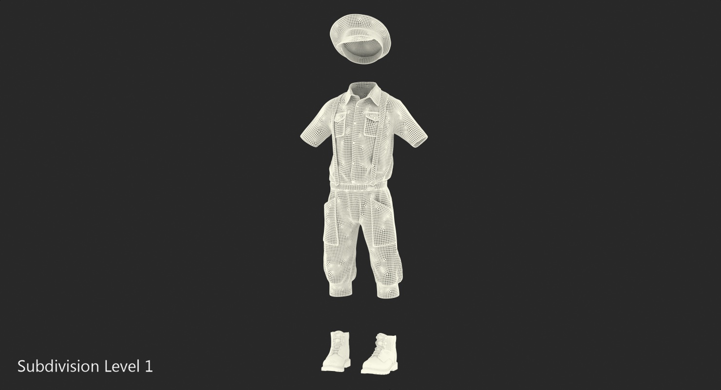 Vintage Boy Clothes 3D model