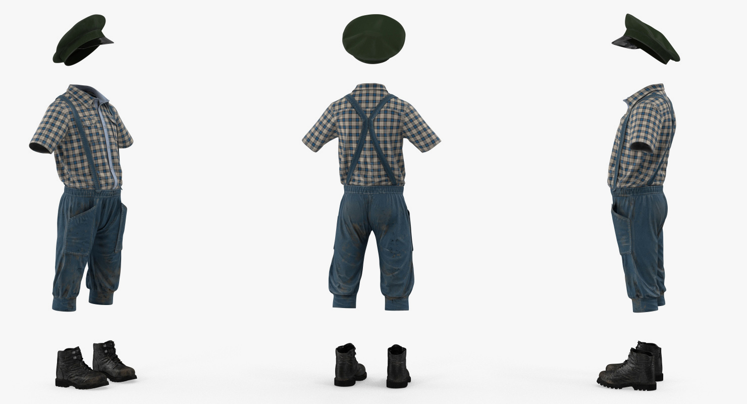 Vintage Boy Clothes 3D model