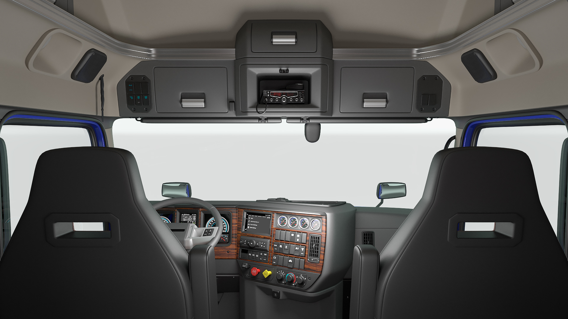 3D model Semi Truck Generic Rigged