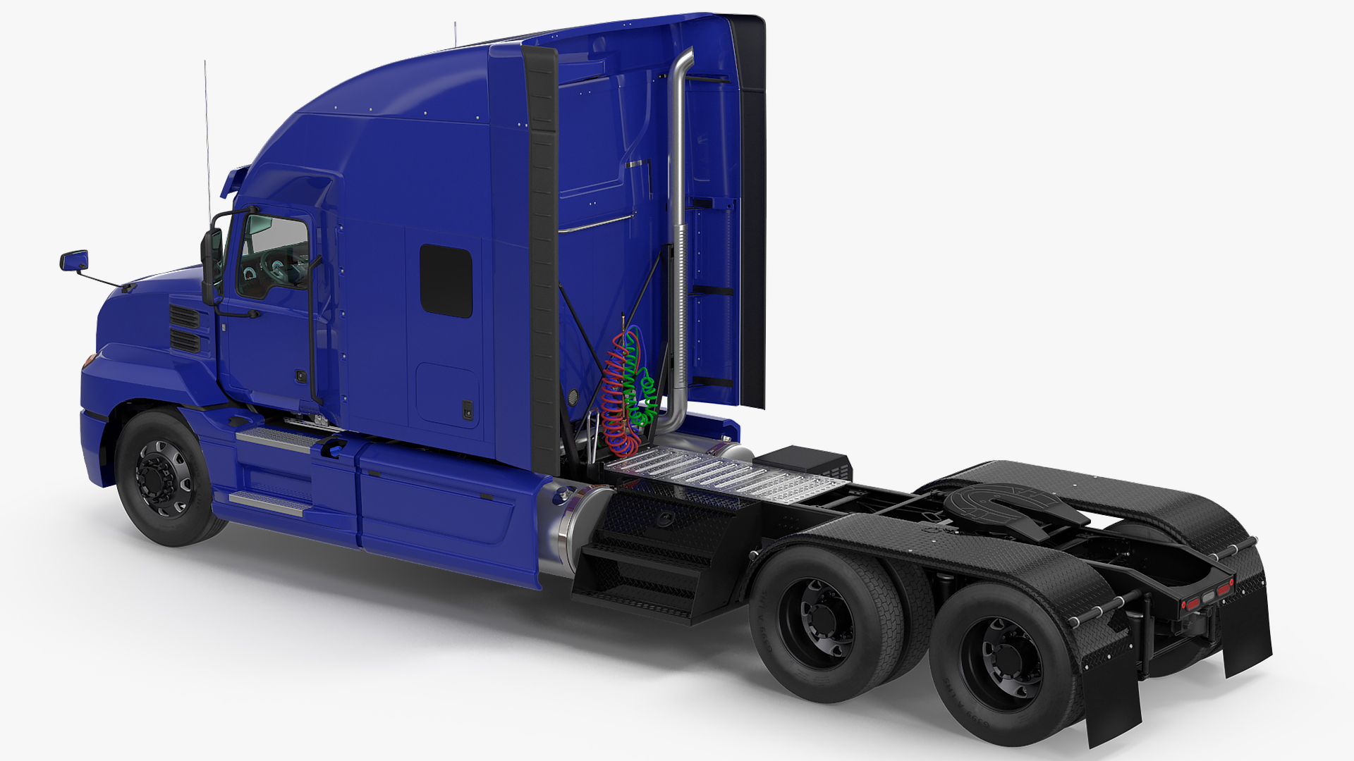 3D model Semi Truck Generic Rigged
