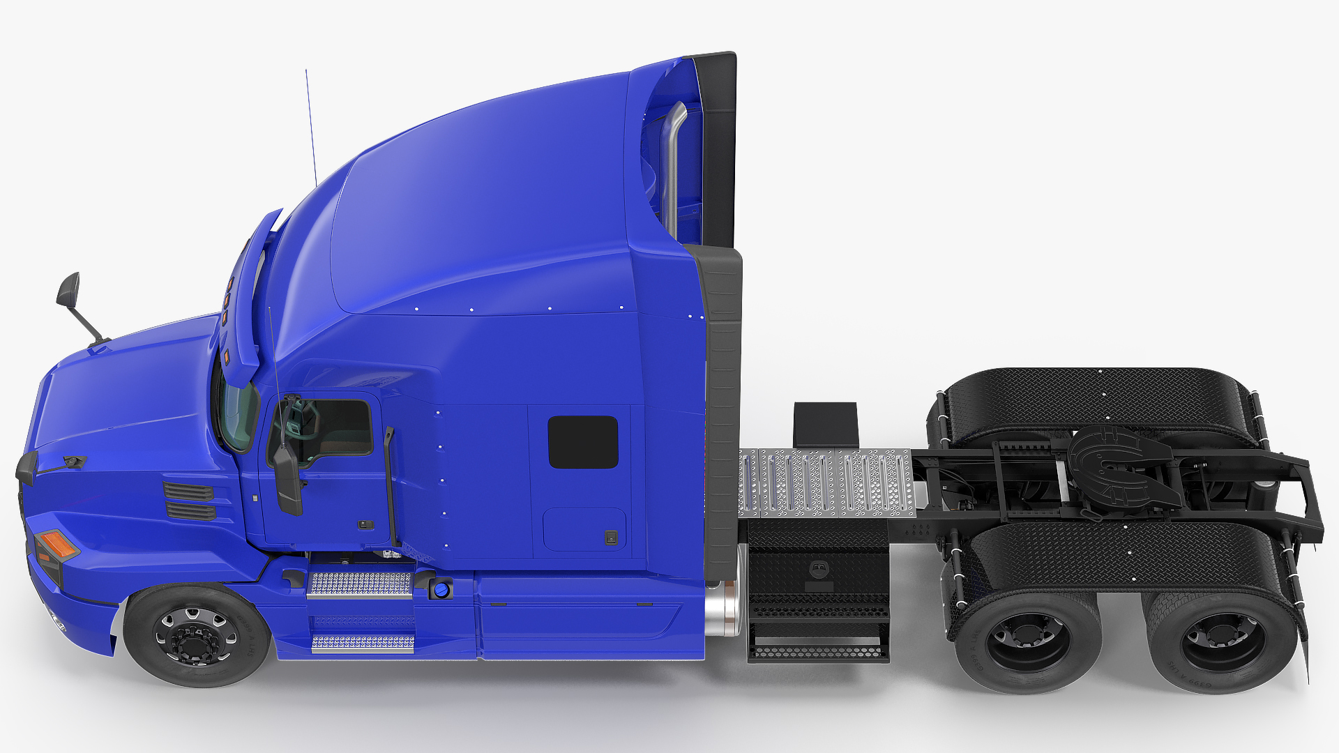 3D model Semi Truck Generic Rigged
