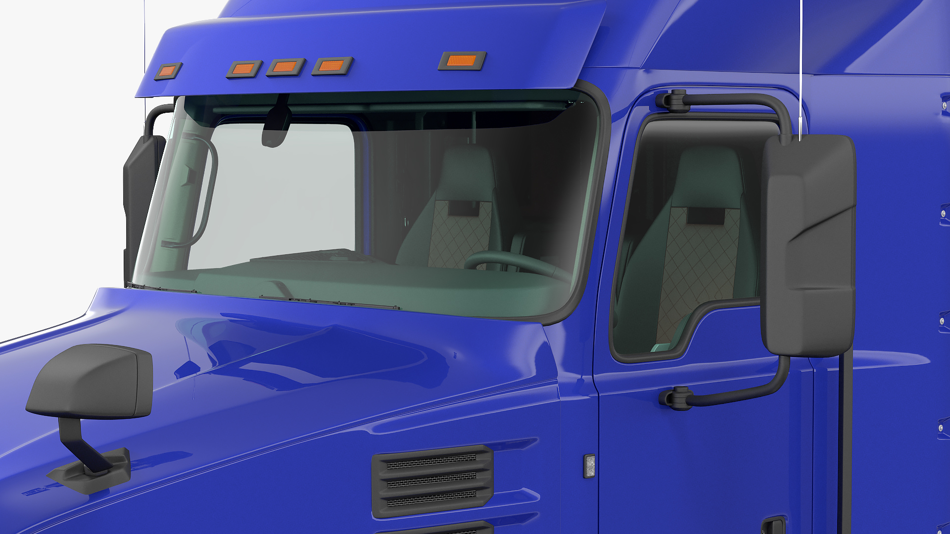 3D model Semi Truck Generic Rigged