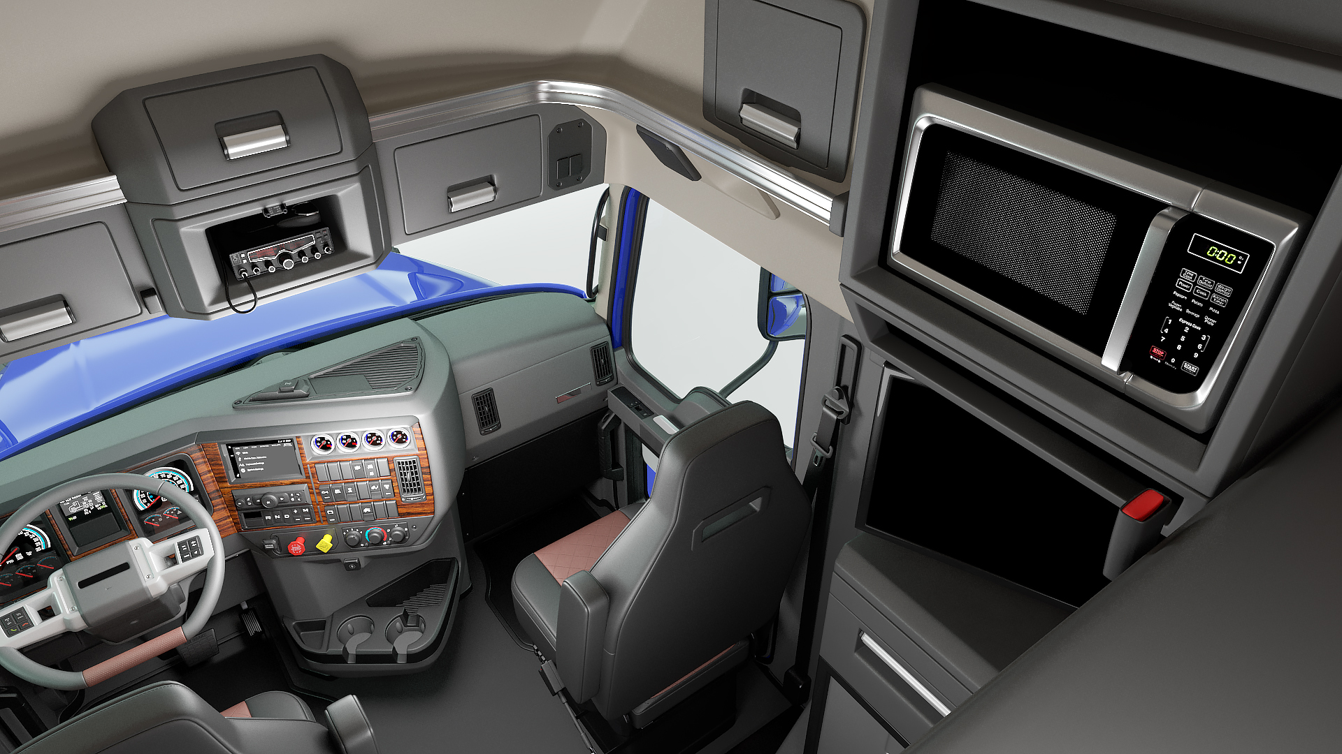 3D model Semi Truck Generic Rigged
