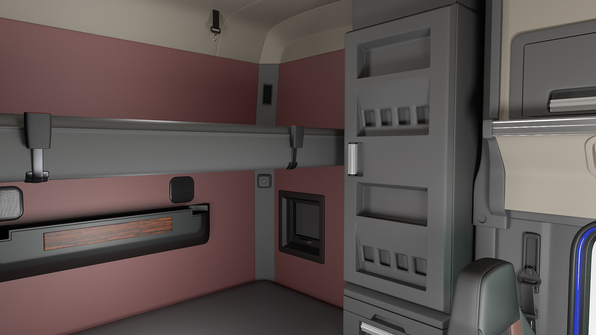 3D model Semi Truck Generic Rigged