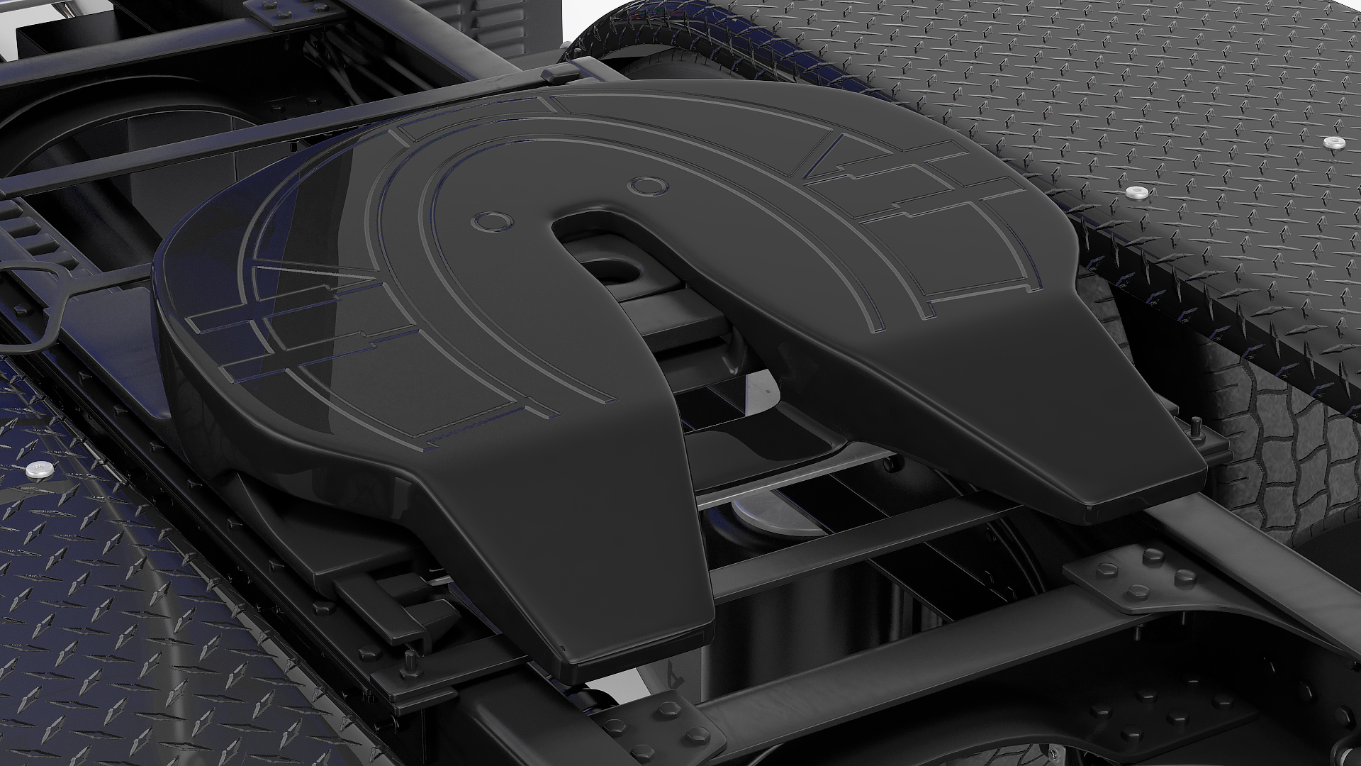 3D model Semi Truck Generic Rigged
