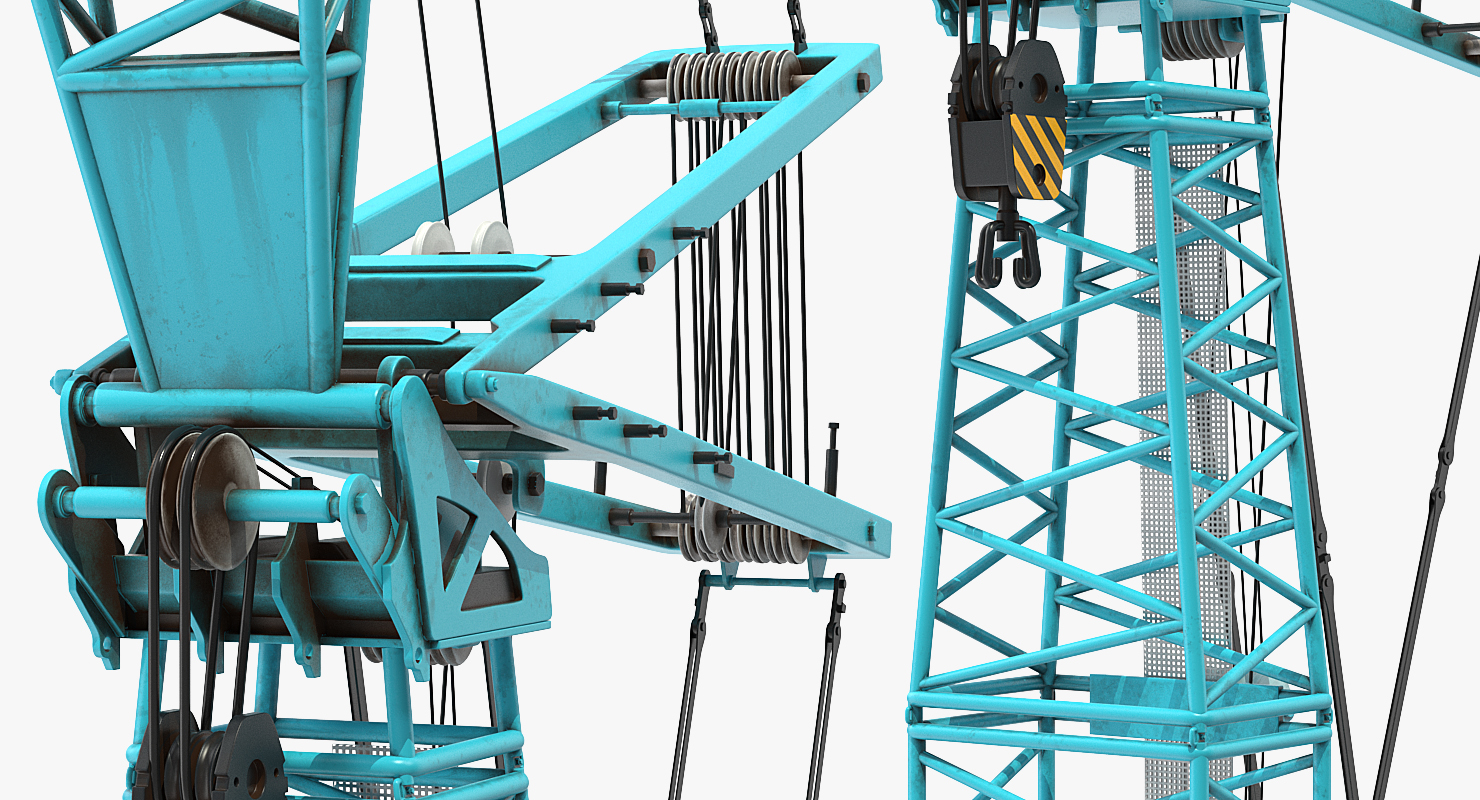 3D Crawler Crane Generic Rigged model