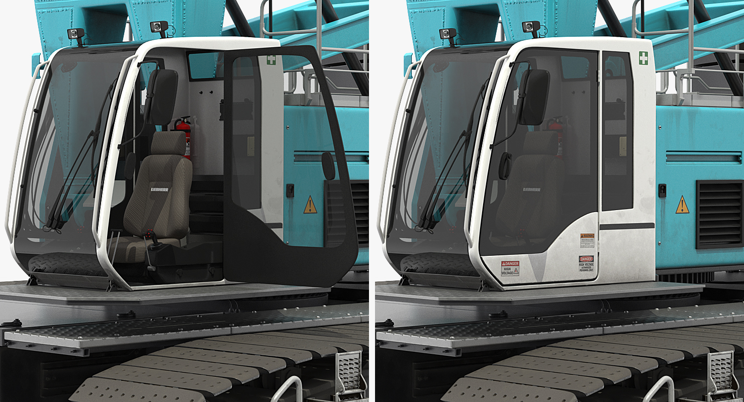 3D Crawler Crane Generic Rigged model