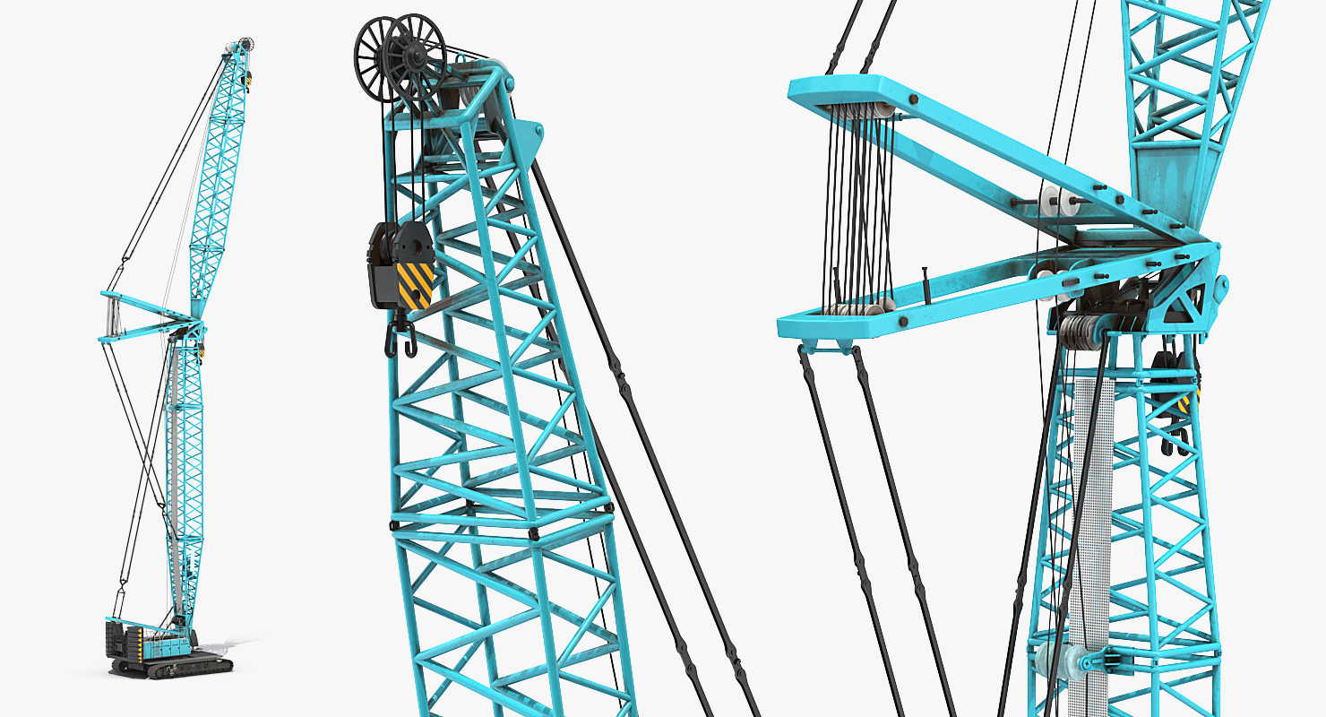 3D Crawler Crane Generic Rigged model