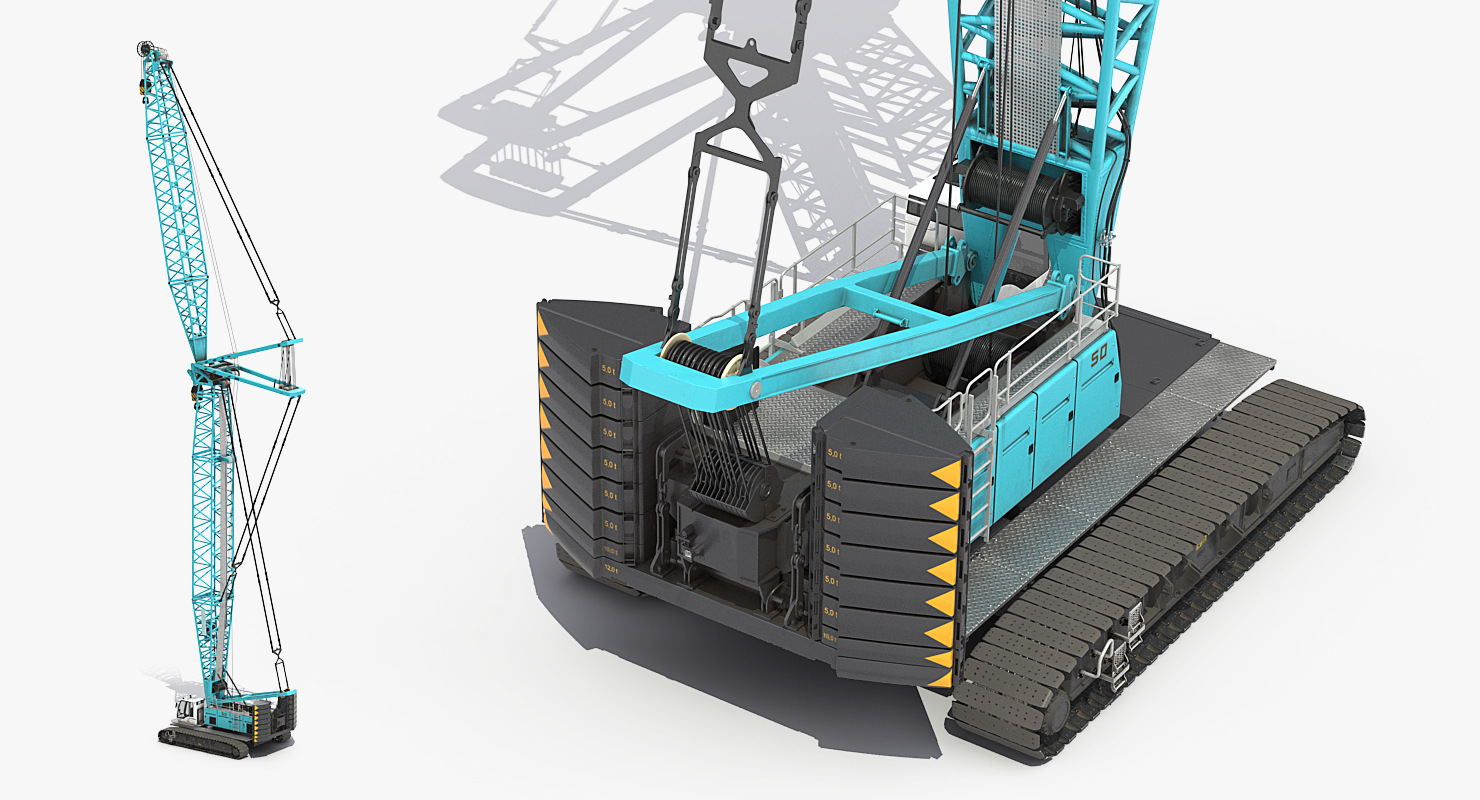 3D Crawler Crane Generic Rigged model