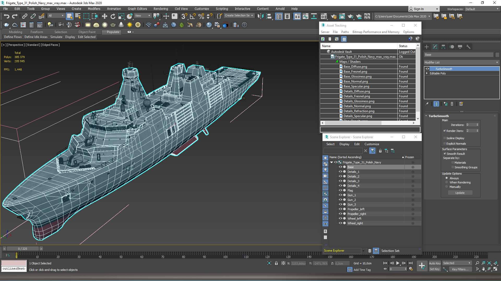 Frigate Type 31 Polish Navy 3D