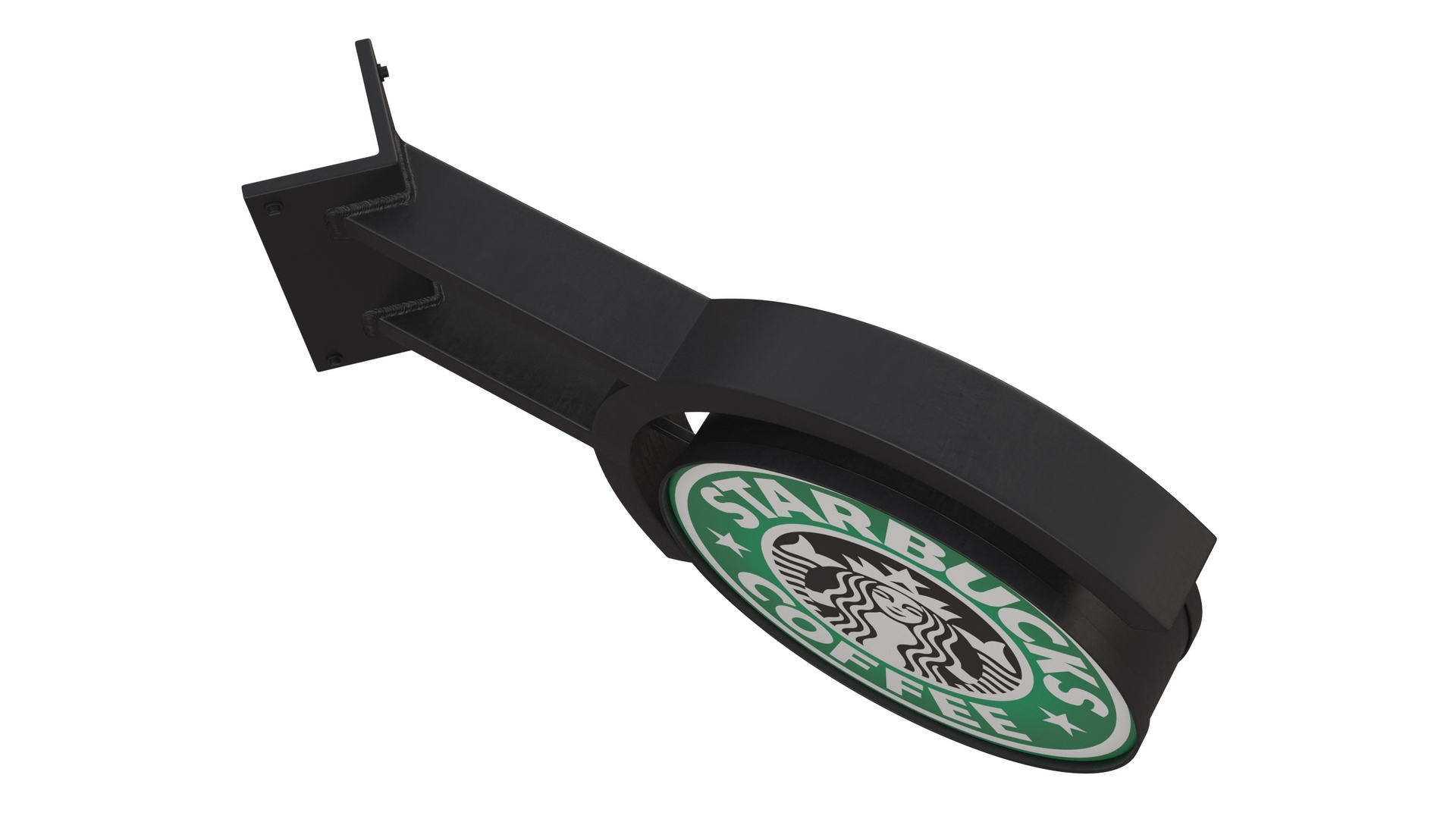 Corner Starbucks Signage Wall Mounted 3D