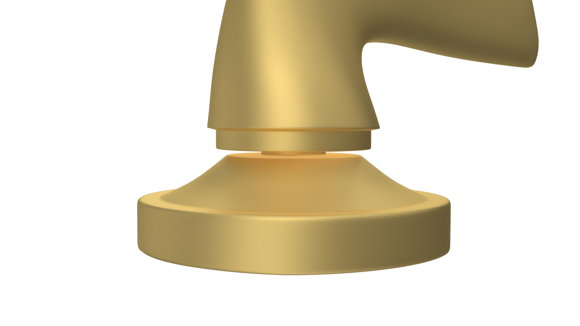 3D model Door Handle Rotary Curved Gold