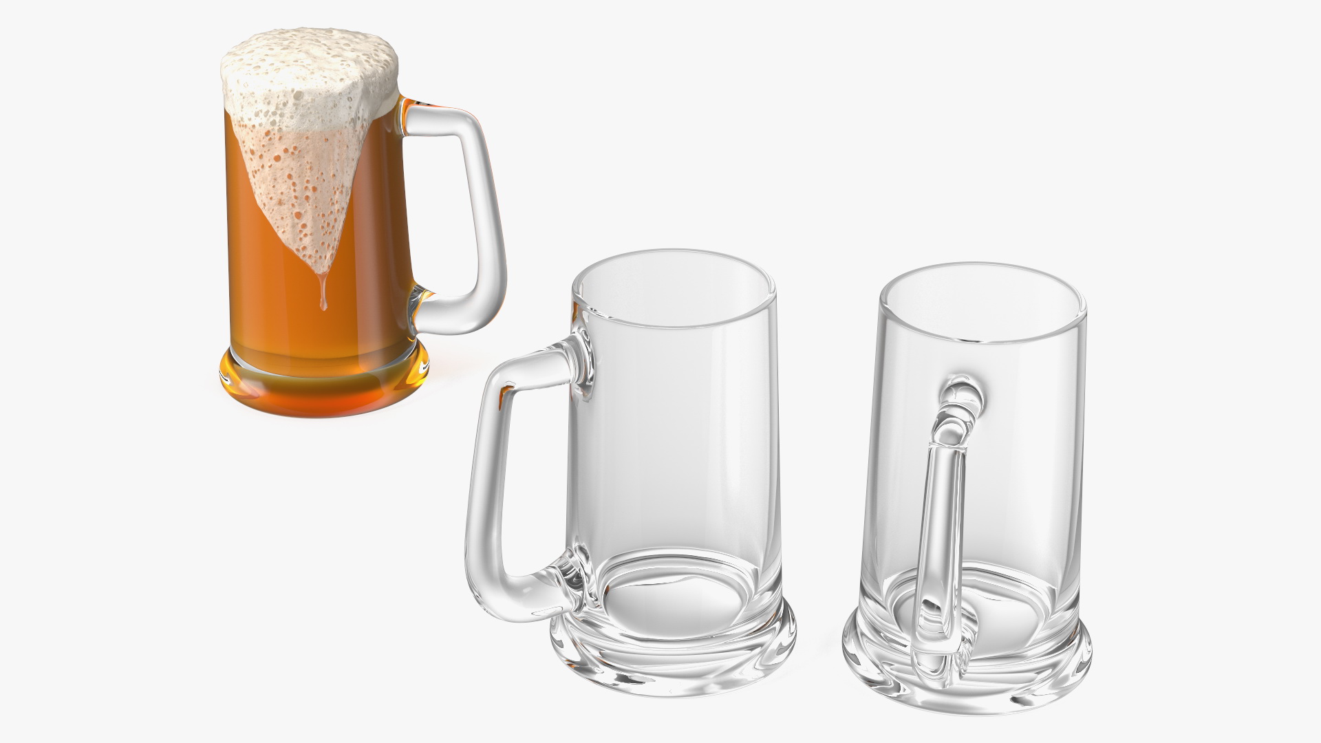 3D model Home Beer Brewing Machine with Beer Mugs