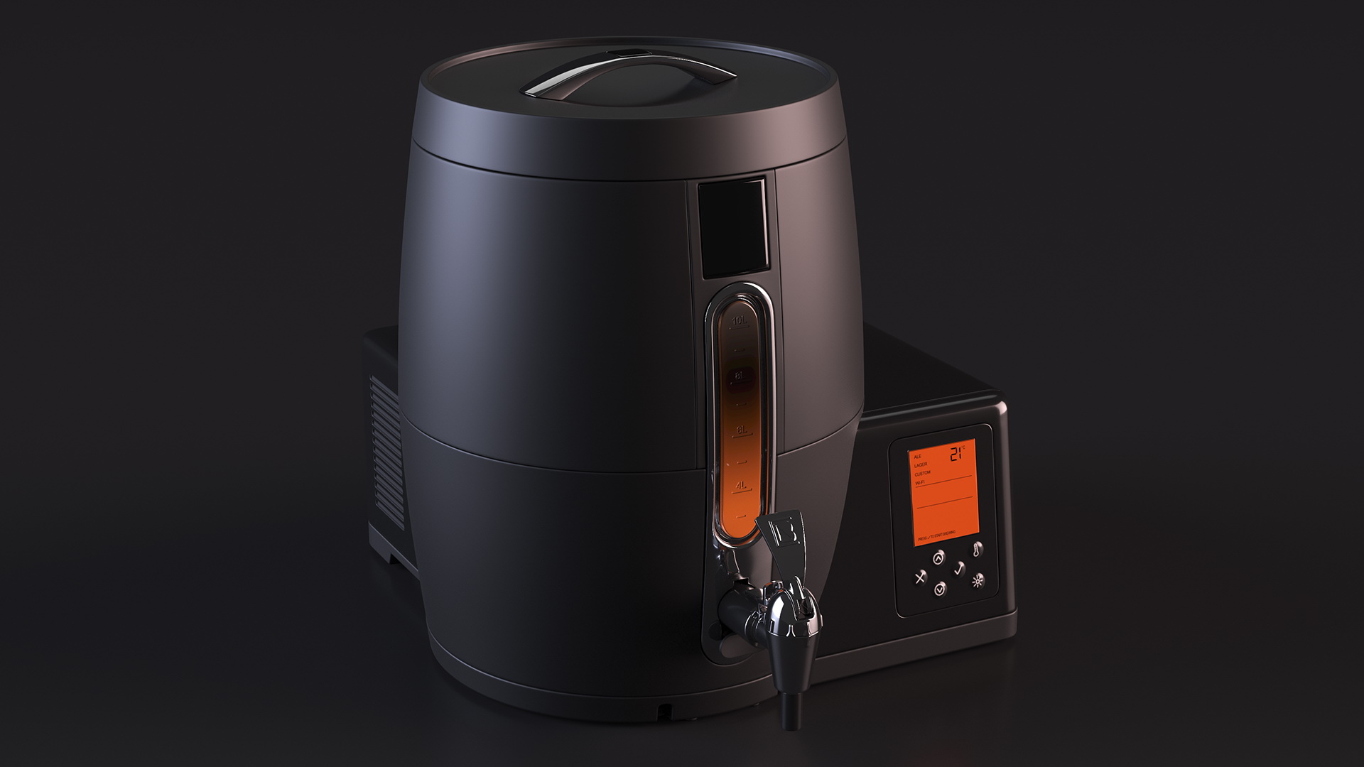 3D model Home Beer Brewing Machine with Beer Mugs