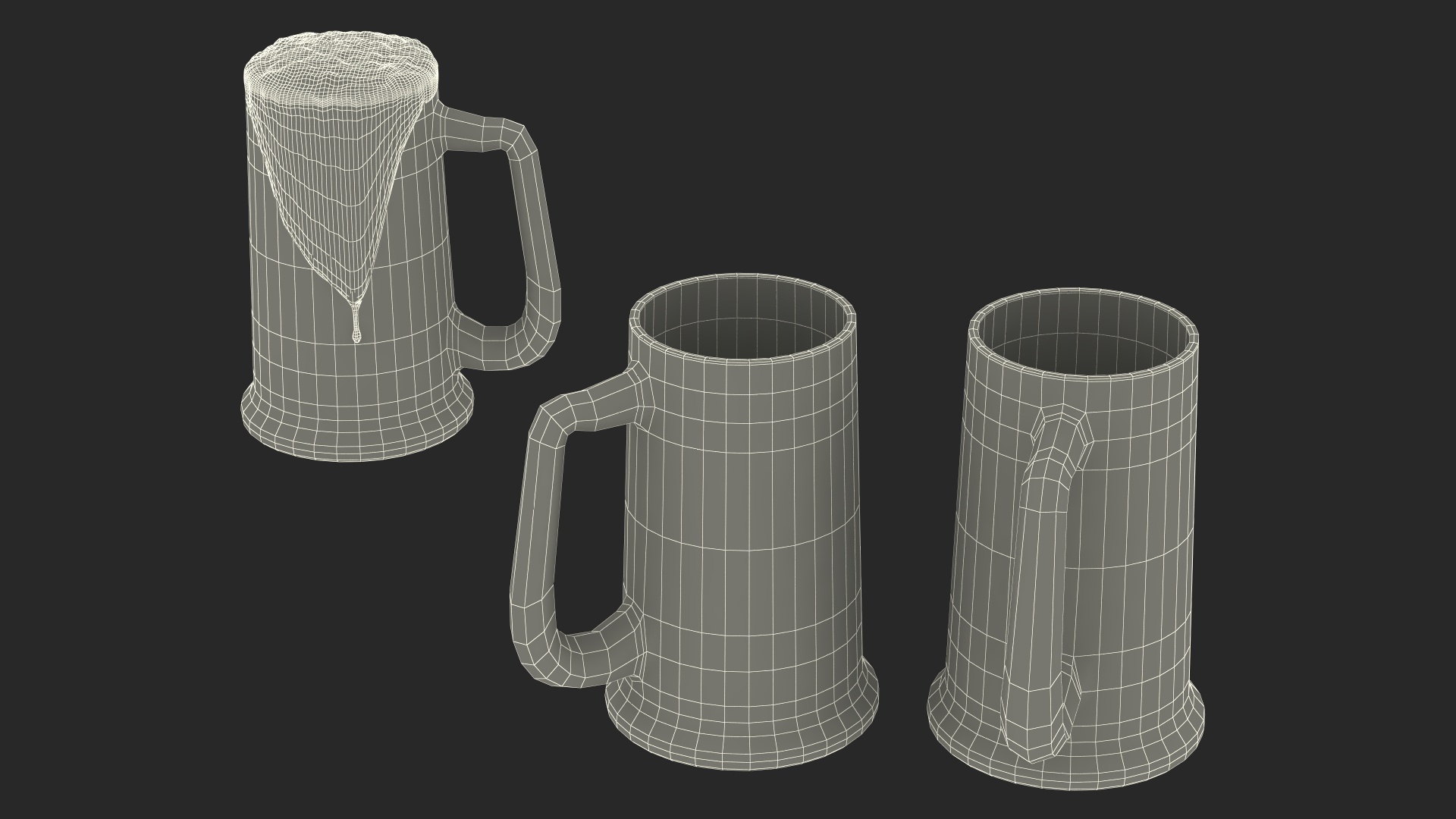 3D model Home Beer Brewing Machine with Beer Mugs