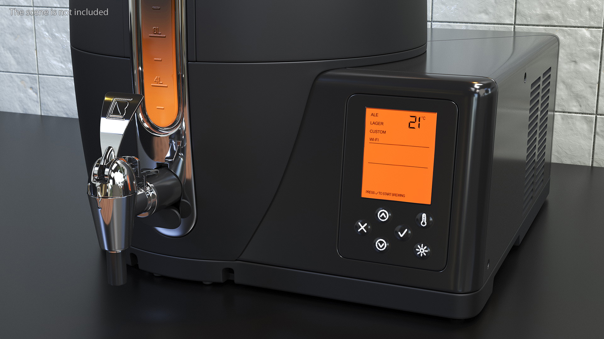 3D model Home Beer Brewing Machine with Beer Mugs