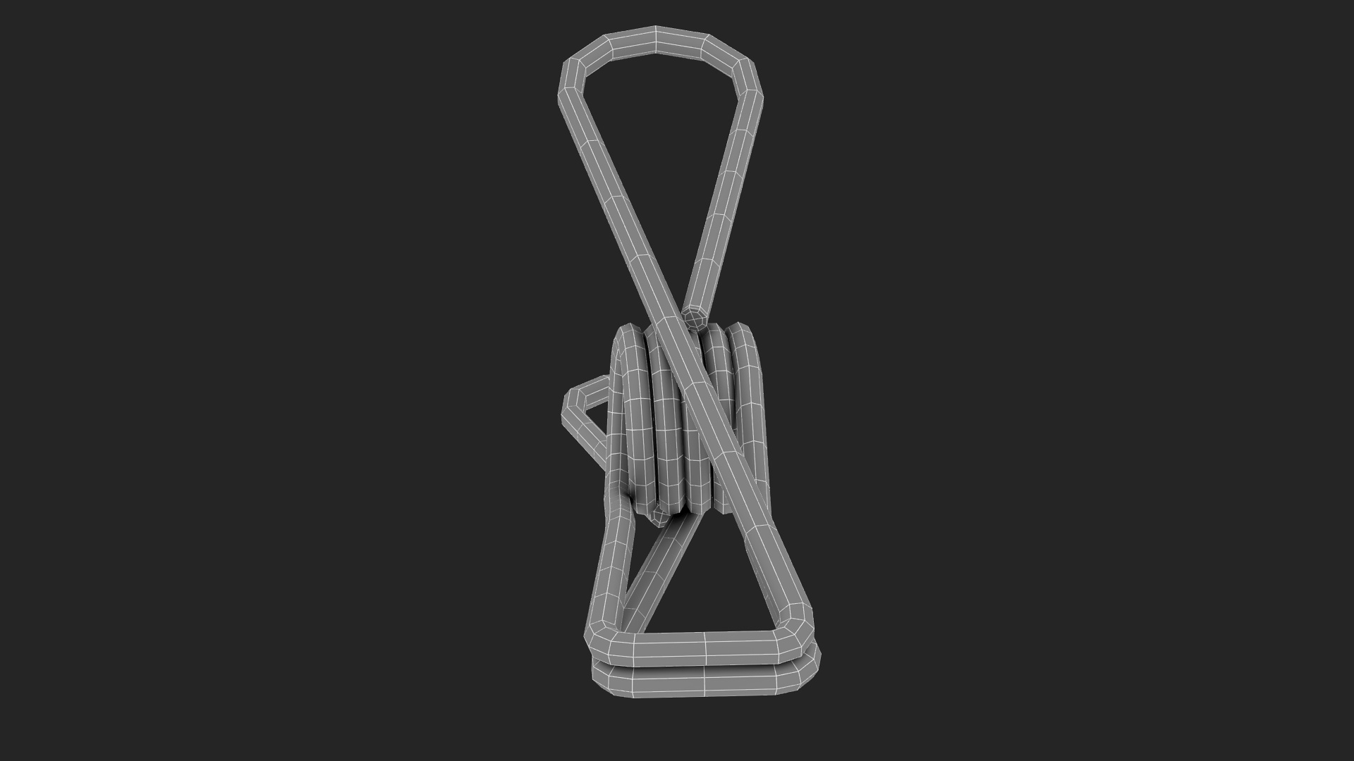 Steel Clothes Peg Chrome 3D model