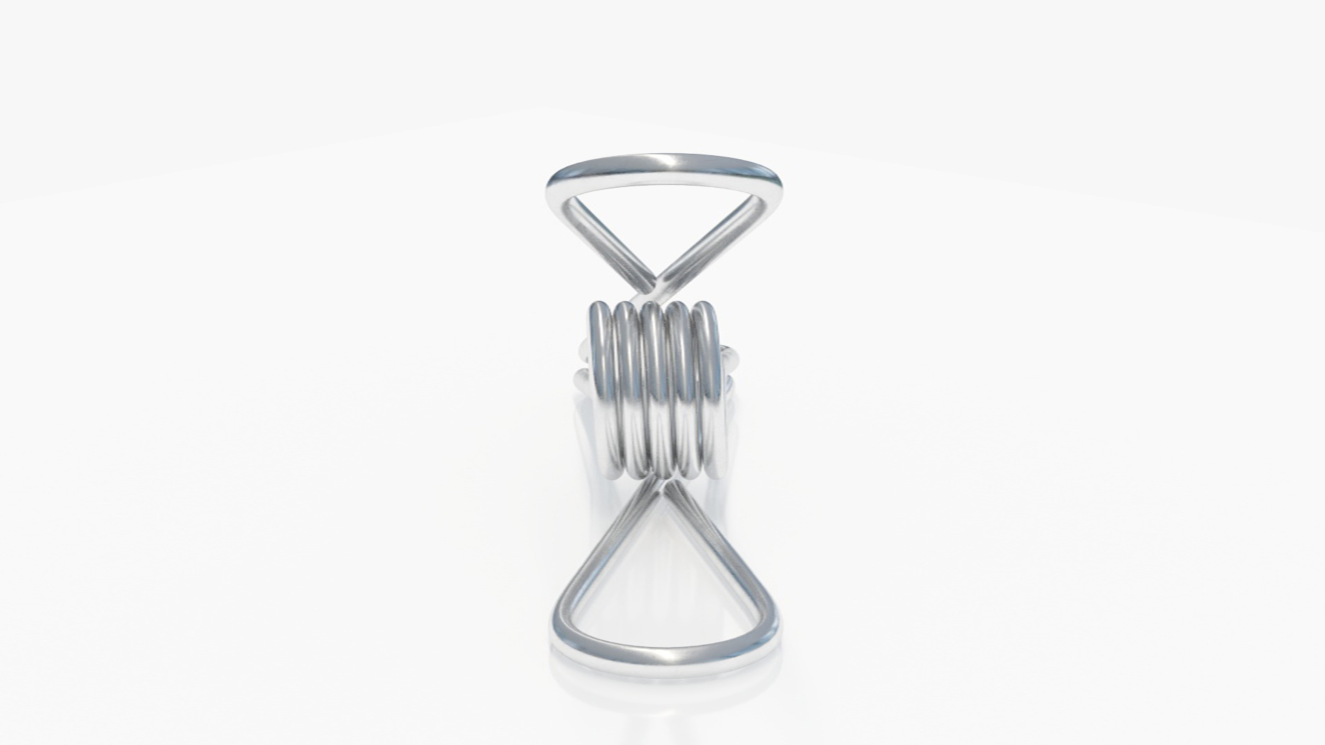 Steel Clothes Peg Chrome 3D model