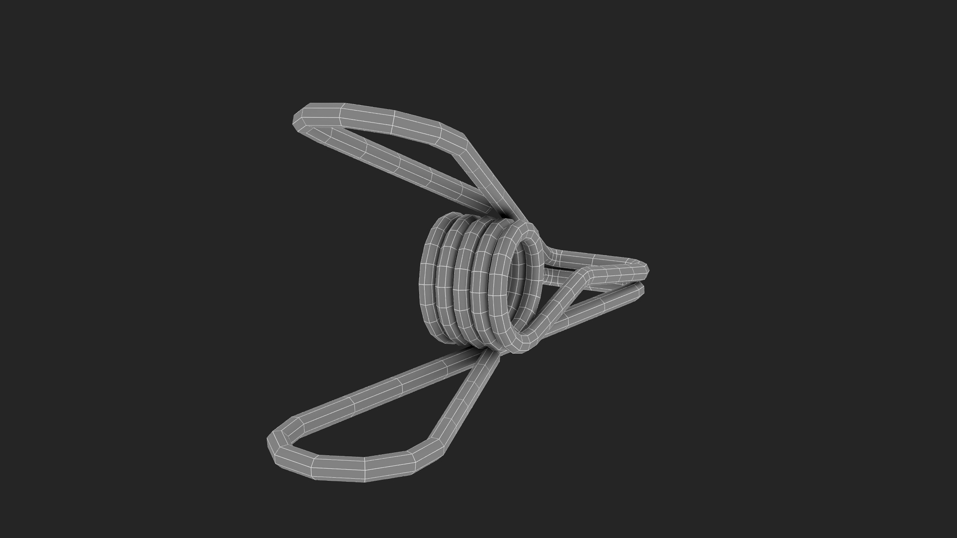 Steel Clothes Peg Chrome 3D model