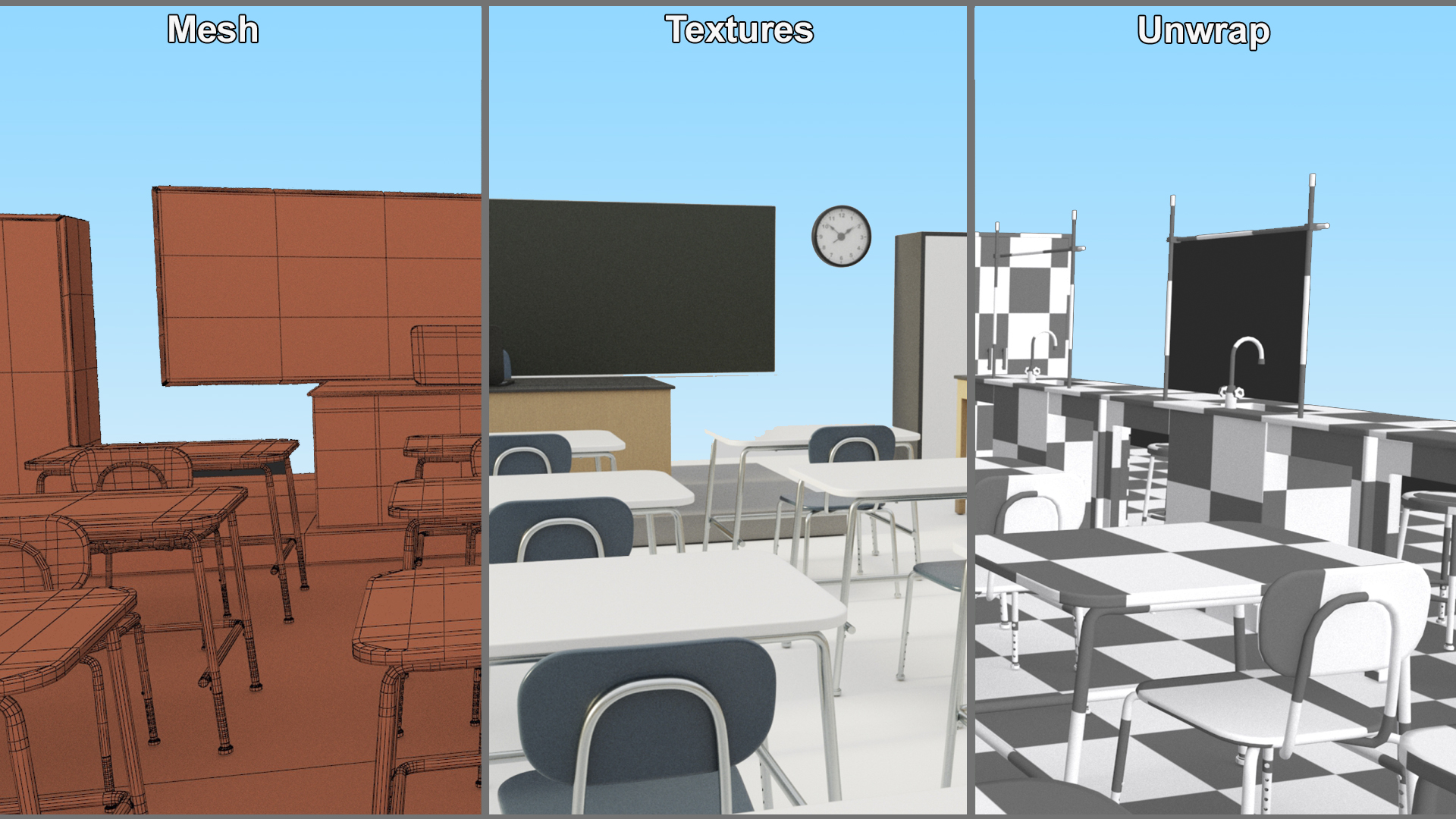 3D model Furniture for the School Laboratory