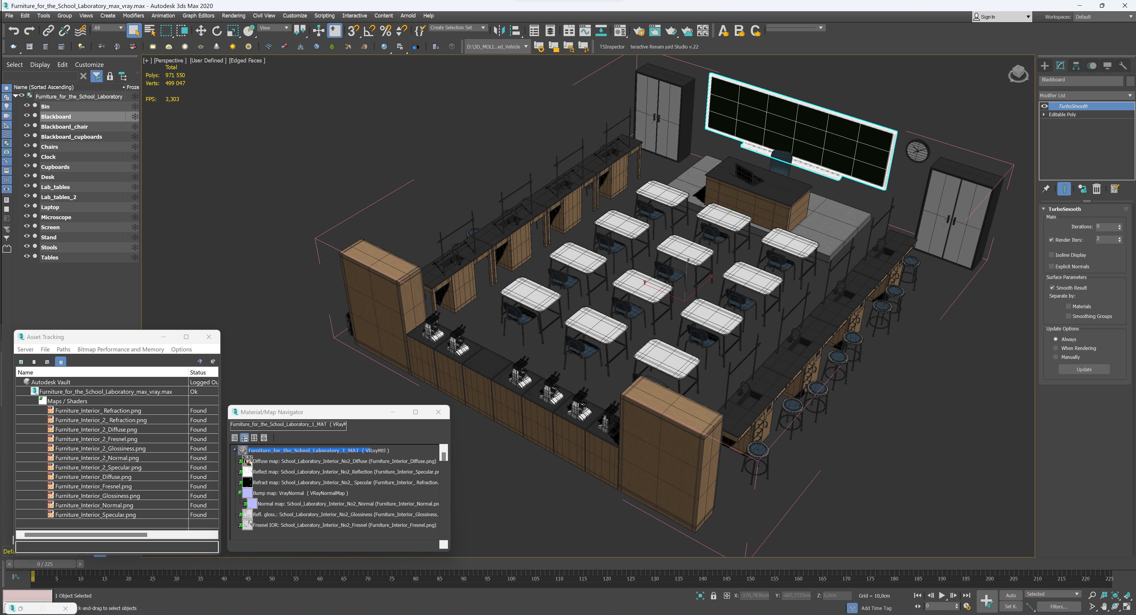3D model Furniture for the School Laboratory