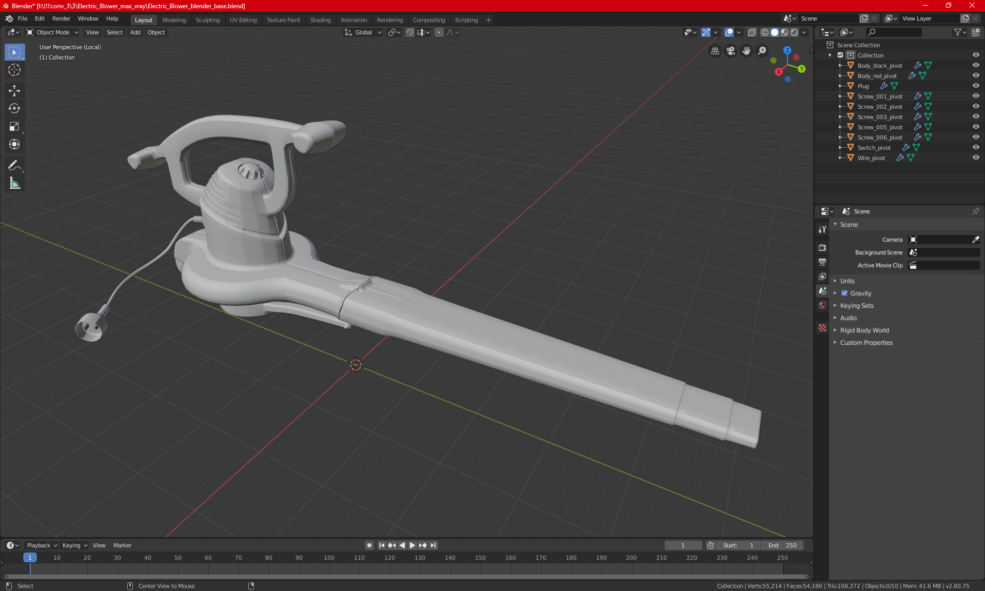 3D model Electric Blower