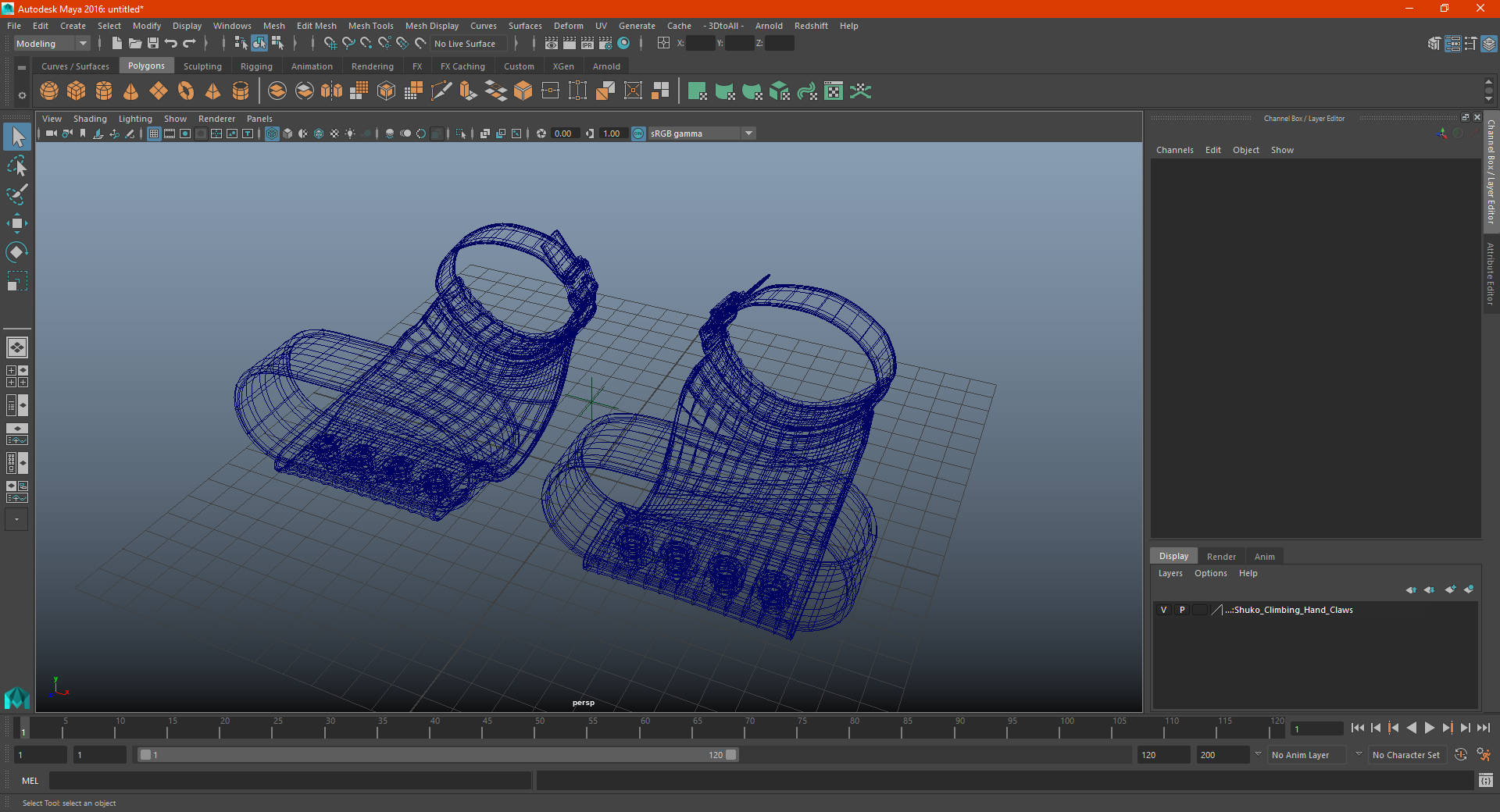 3D model Shuko Climbing Hand Claws