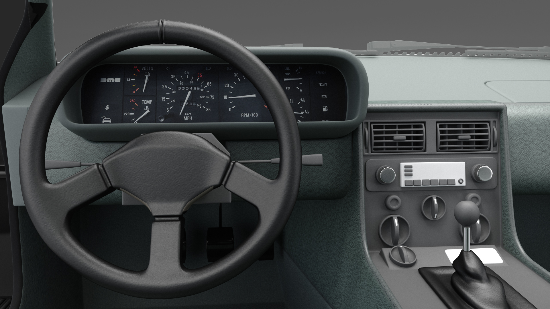 DeLorean DMC-12 Rigged 3D