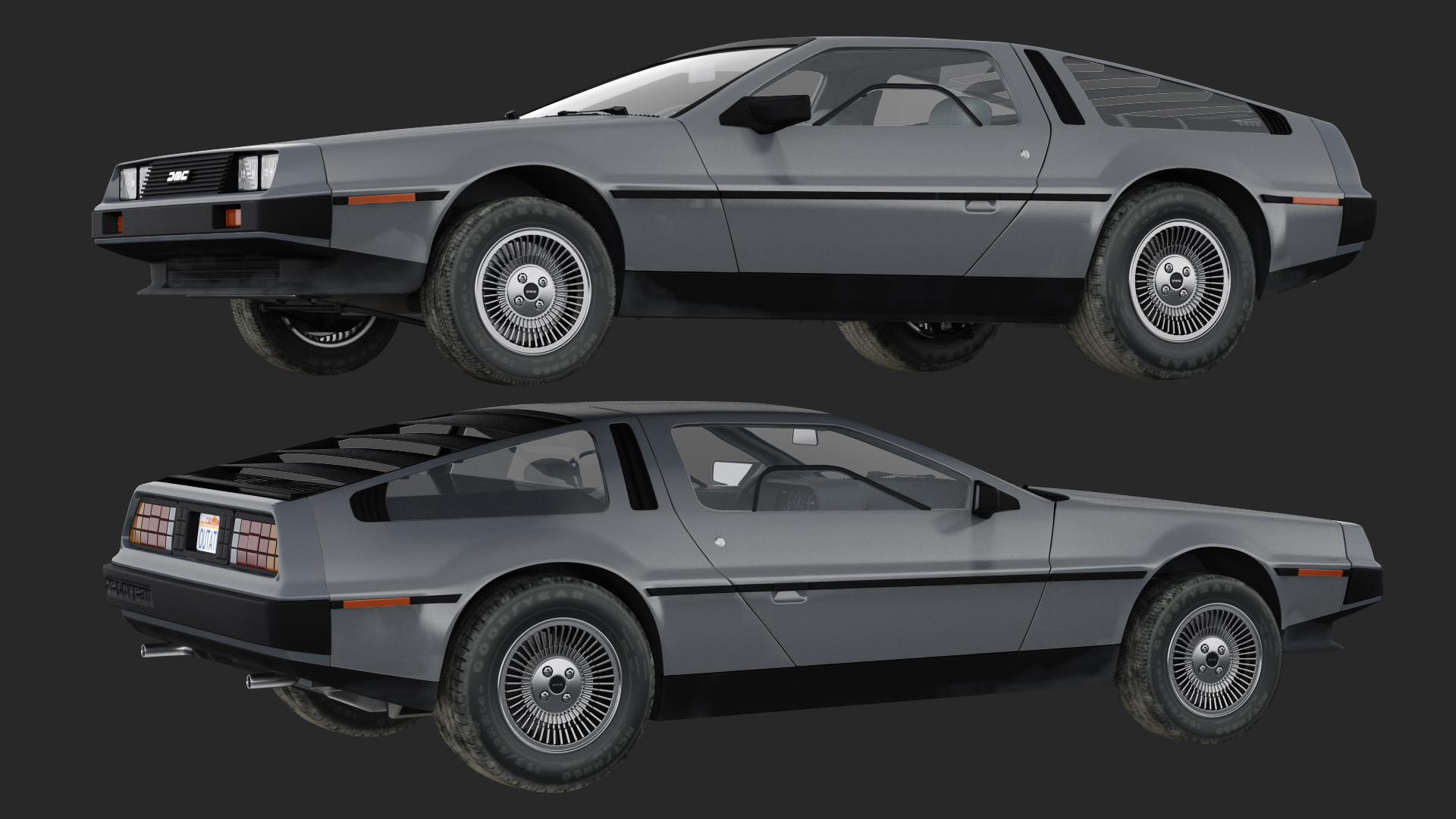 DeLorean DMC-12 Rigged 3D