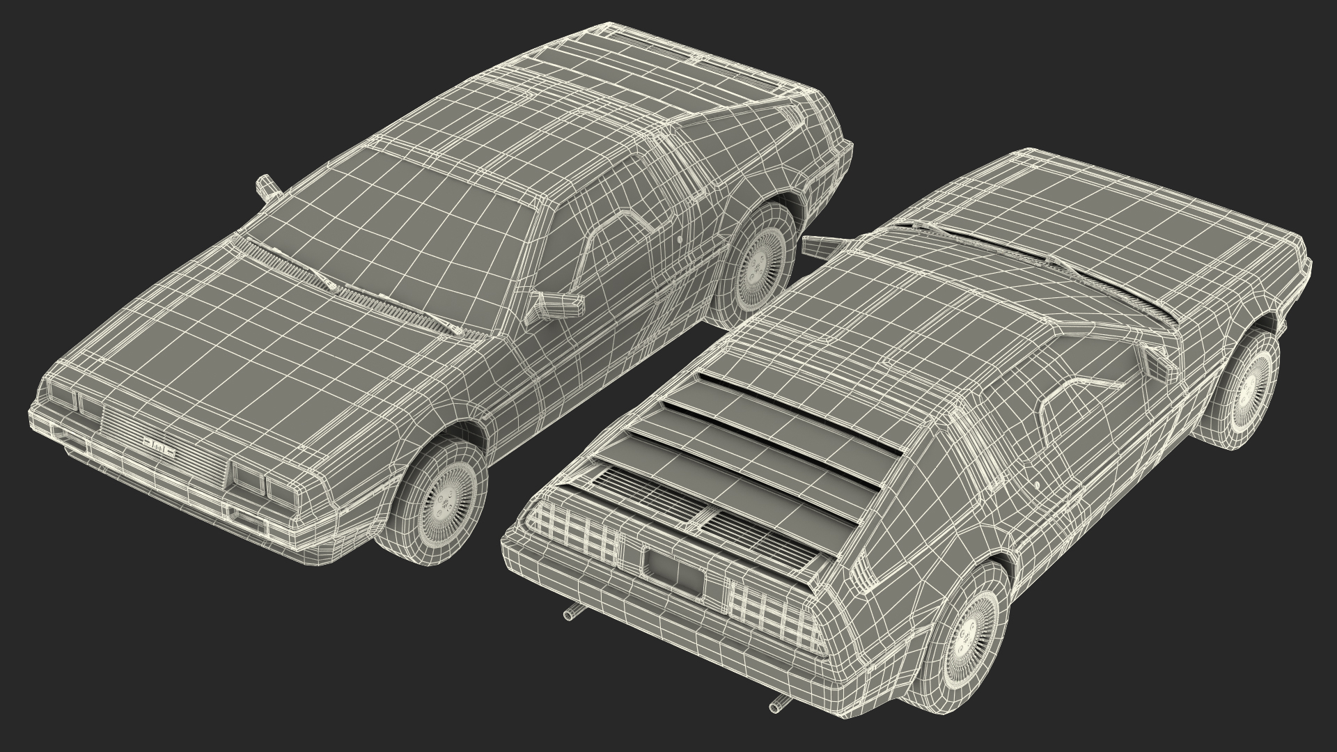 DeLorean DMC-12 Rigged 3D