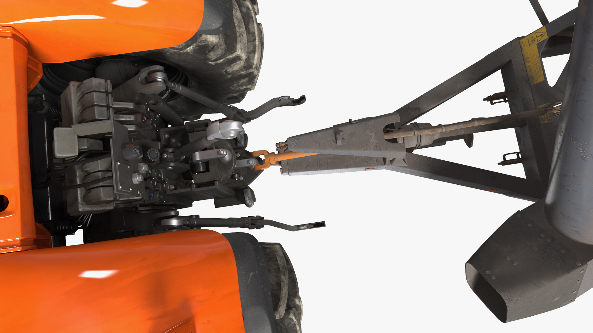 Generic Tractor Detailed Interior Dirty with Transbordeur 3D