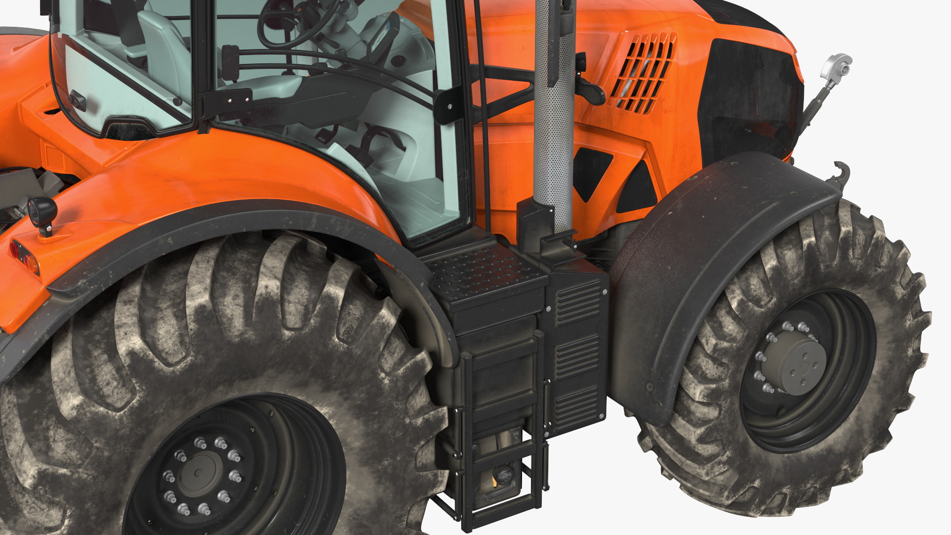 Generic Tractor Detailed Interior Dirty with Transbordeur 3D