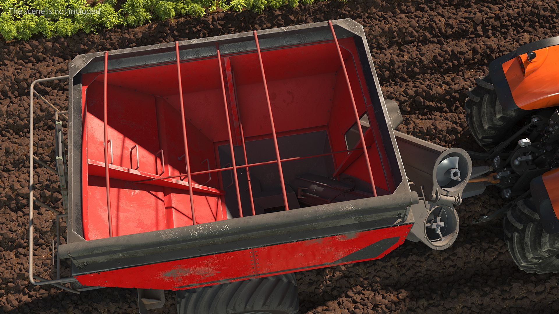 Generic Tractor Detailed Interior Dirty with Transbordeur 3D