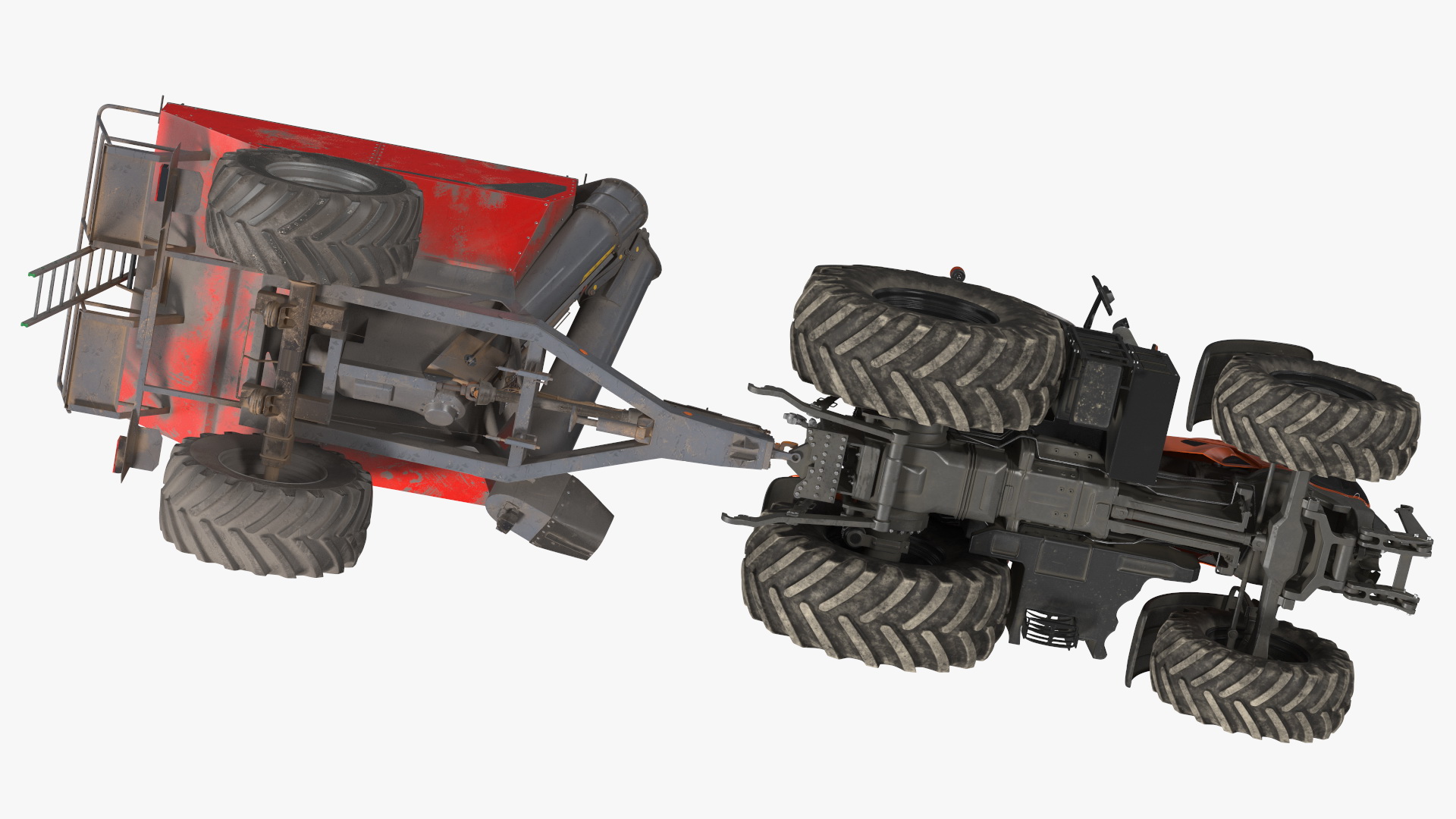 Generic Tractor Detailed Interior Dirty with Transbordeur 3D