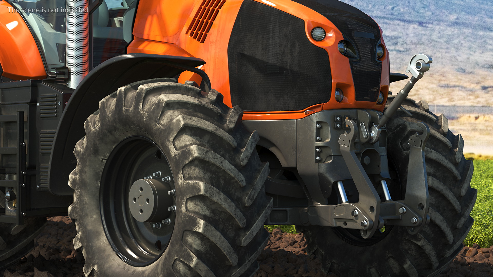 Generic Tractor Detailed Interior Dirty with Transbordeur 3D