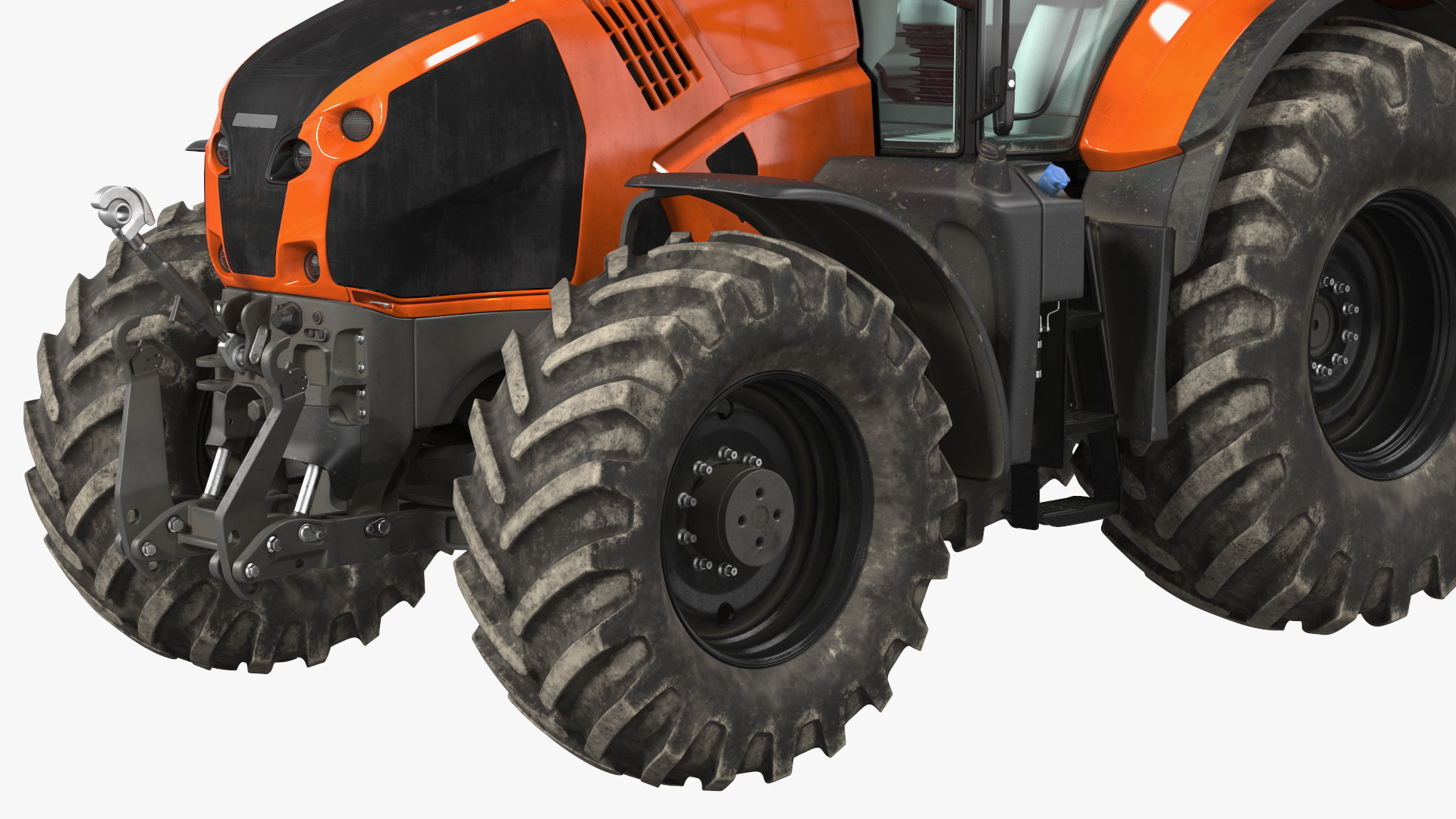 Generic Tractor Detailed Interior Dirty with Transbordeur 3D