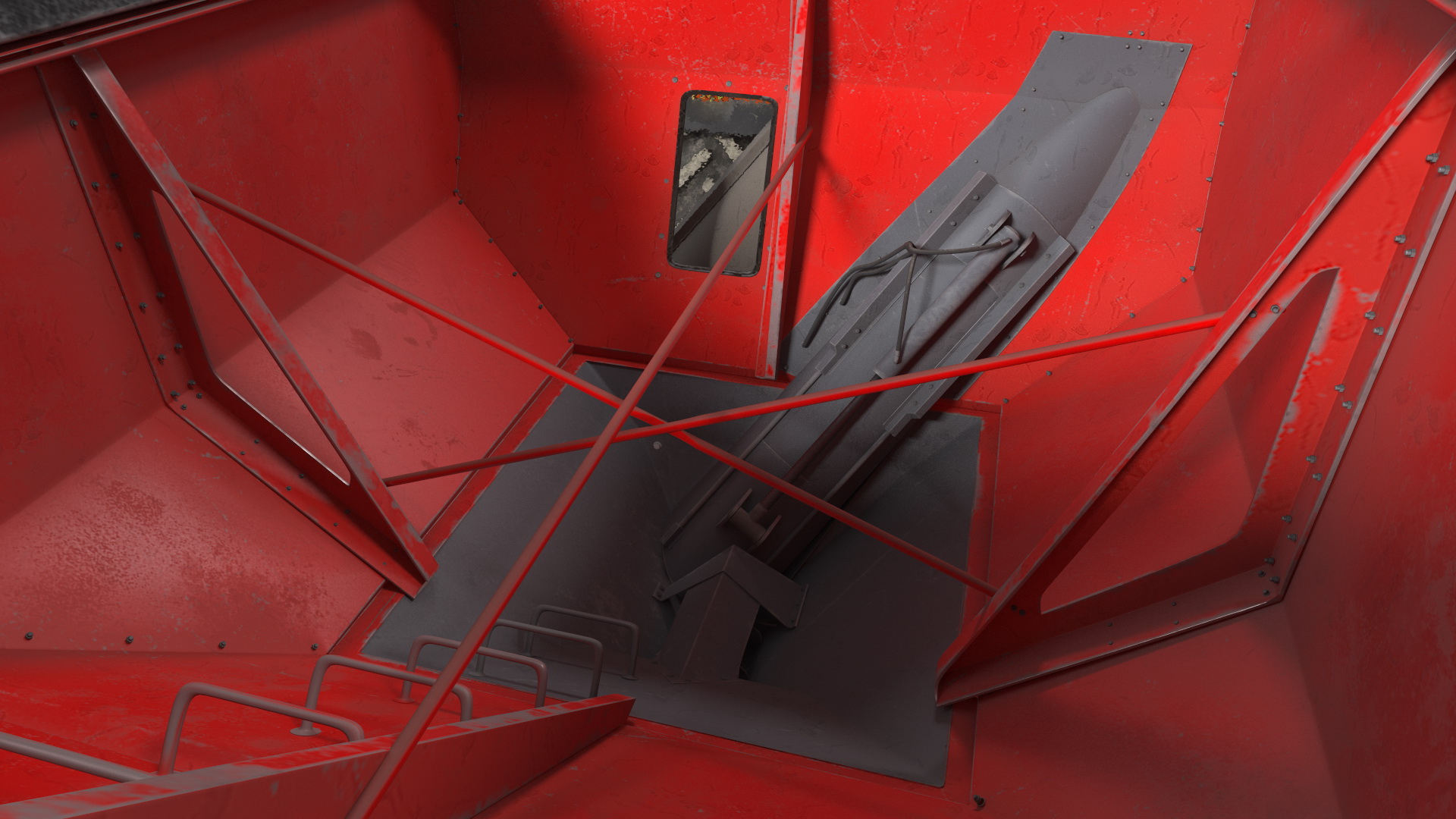 Generic Tractor Detailed Interior Dirty with Transbordeur 3D
