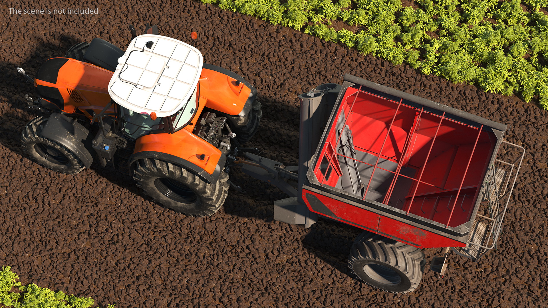 Generic Tractor Detailed Interior Dirty with Transbordeur 3D
