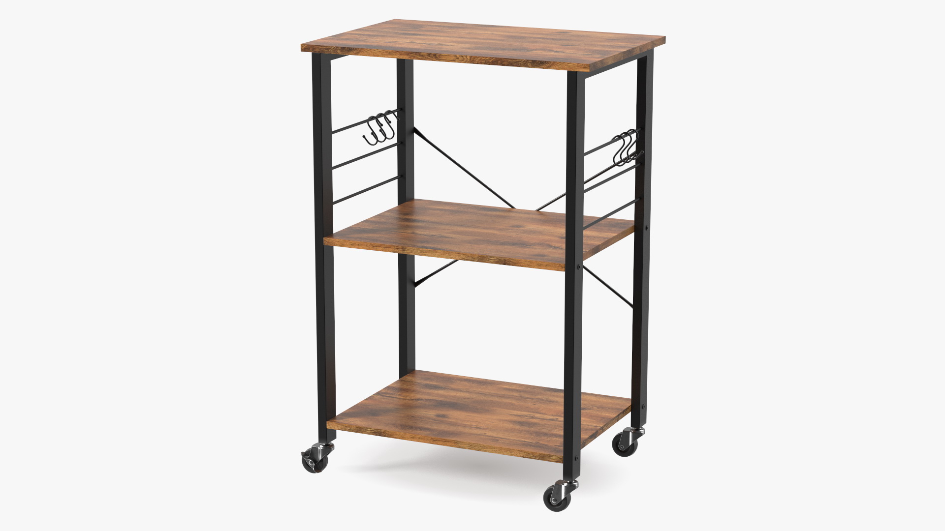 Drew Wood Kitchen Cart 3D