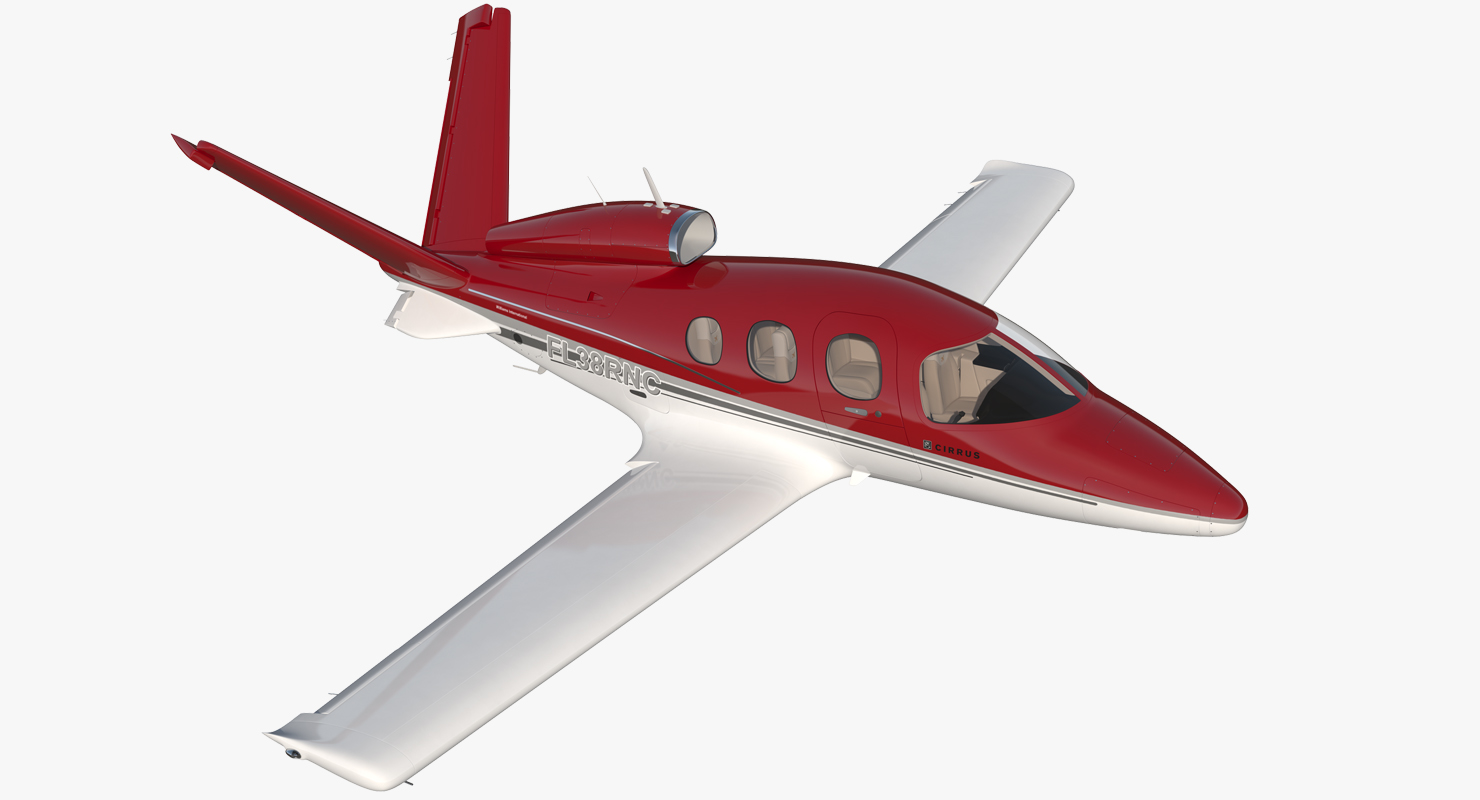 3D model Cirrus Vision sf50 Light Jet Rigged